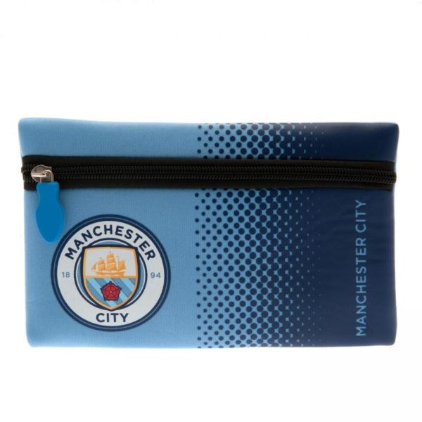 Manchester City FC Fade Design Pencil Case - School, Office & Travel Organizer for Fans & Students