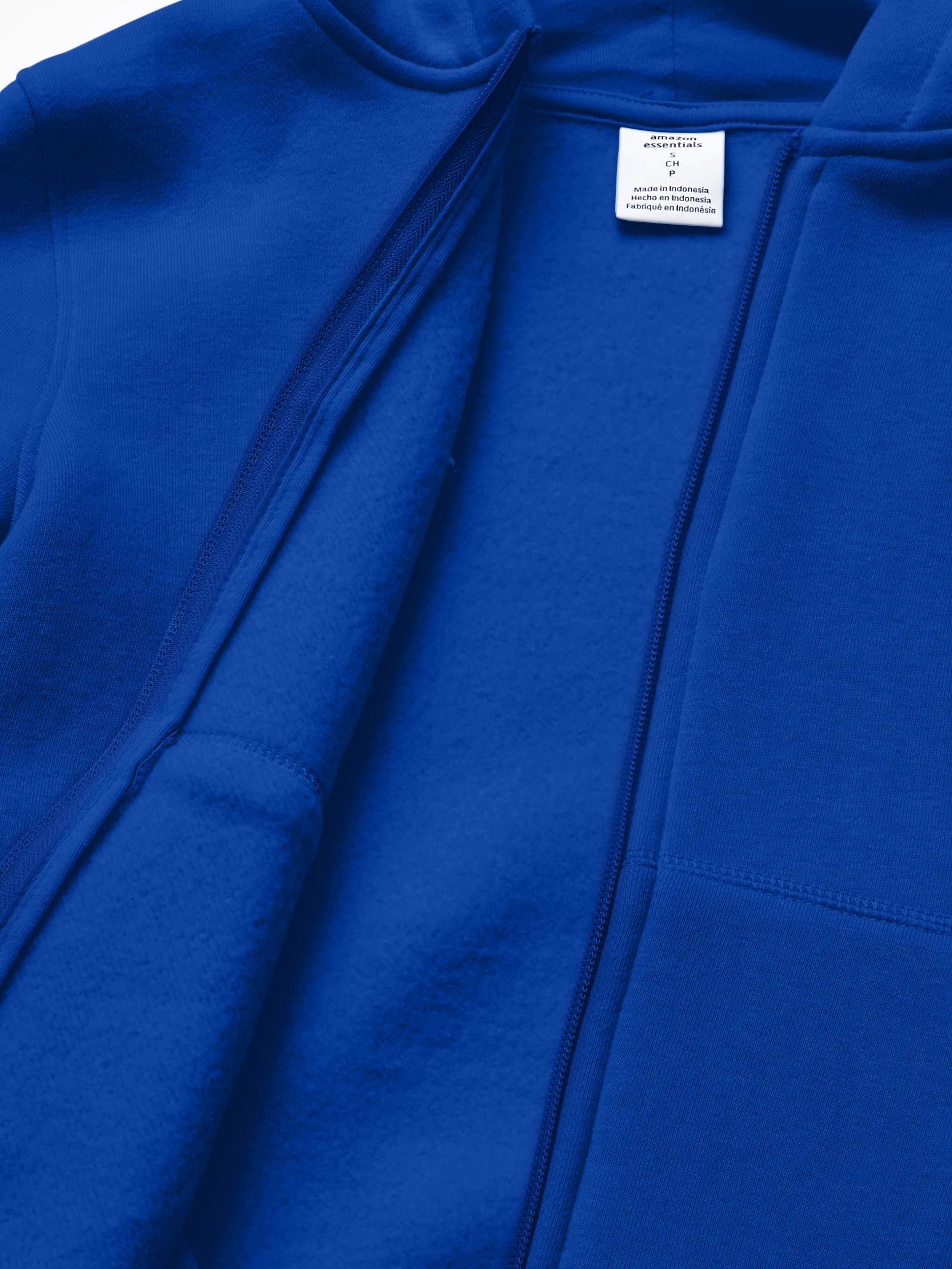 Amazon Essentials Boys' Zip-Up Hoodie Sweatshirt - Lightweight Fleece Pullover with Front Pocket for School, Sports & Outdoor Activities
