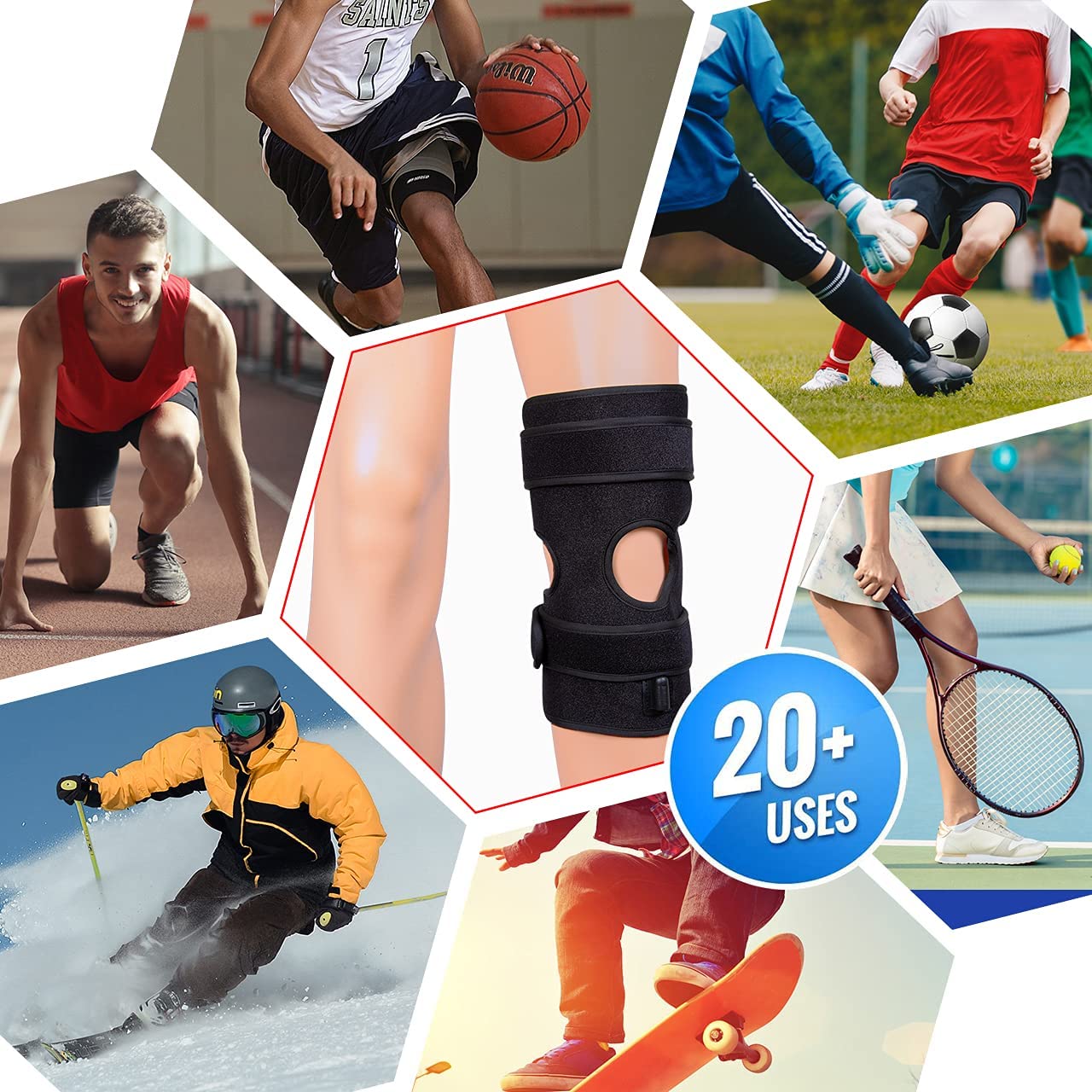 FDA Cleared Near Infrared Red Light Therapy Wrap for Knee & Elbow Pain Relief - 880nm LED Wearable Device for Home Use | Ideal for Joint Pain, Arthritis, and Muscle Recovery