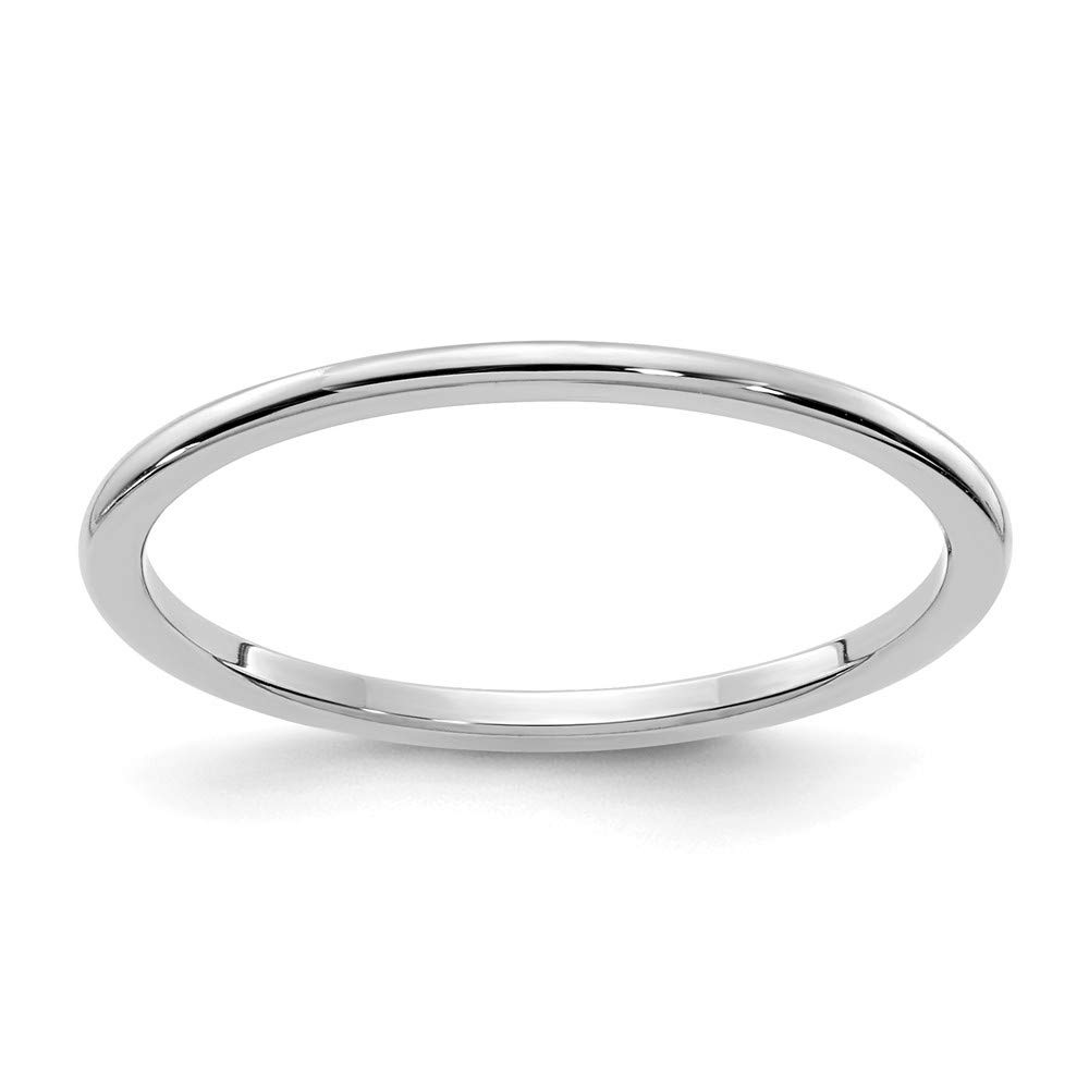 10K Gold Half Round Stackable Band Rings for Women - Rose Gold, White Gold, Yellow Gold - 1.2mm Width - Multiple Sizes Available - Perfect for Layering, Gift Giving & Everyday Wear
