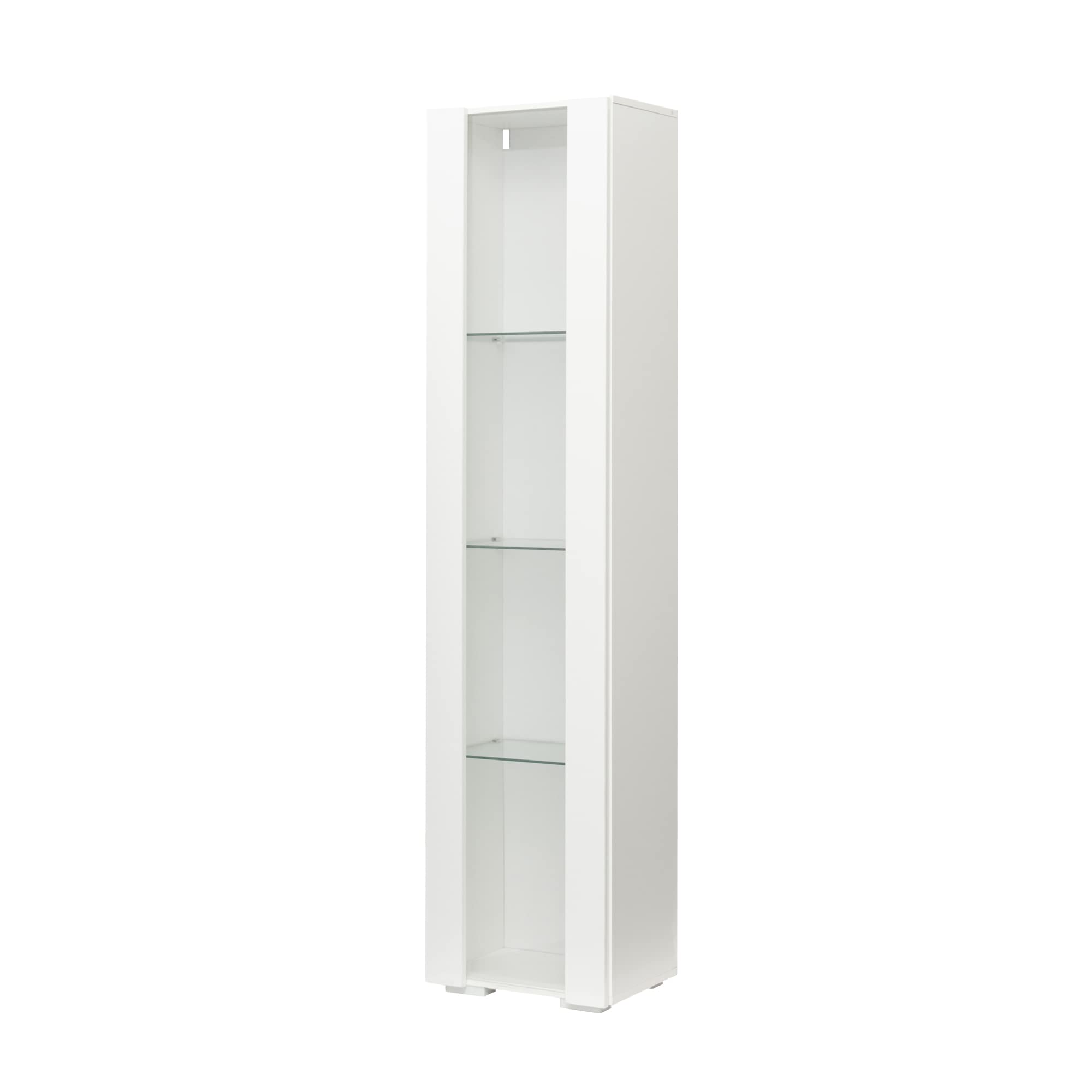 Modern LED Display Cabinet with Glass Shelves & Doors - 67