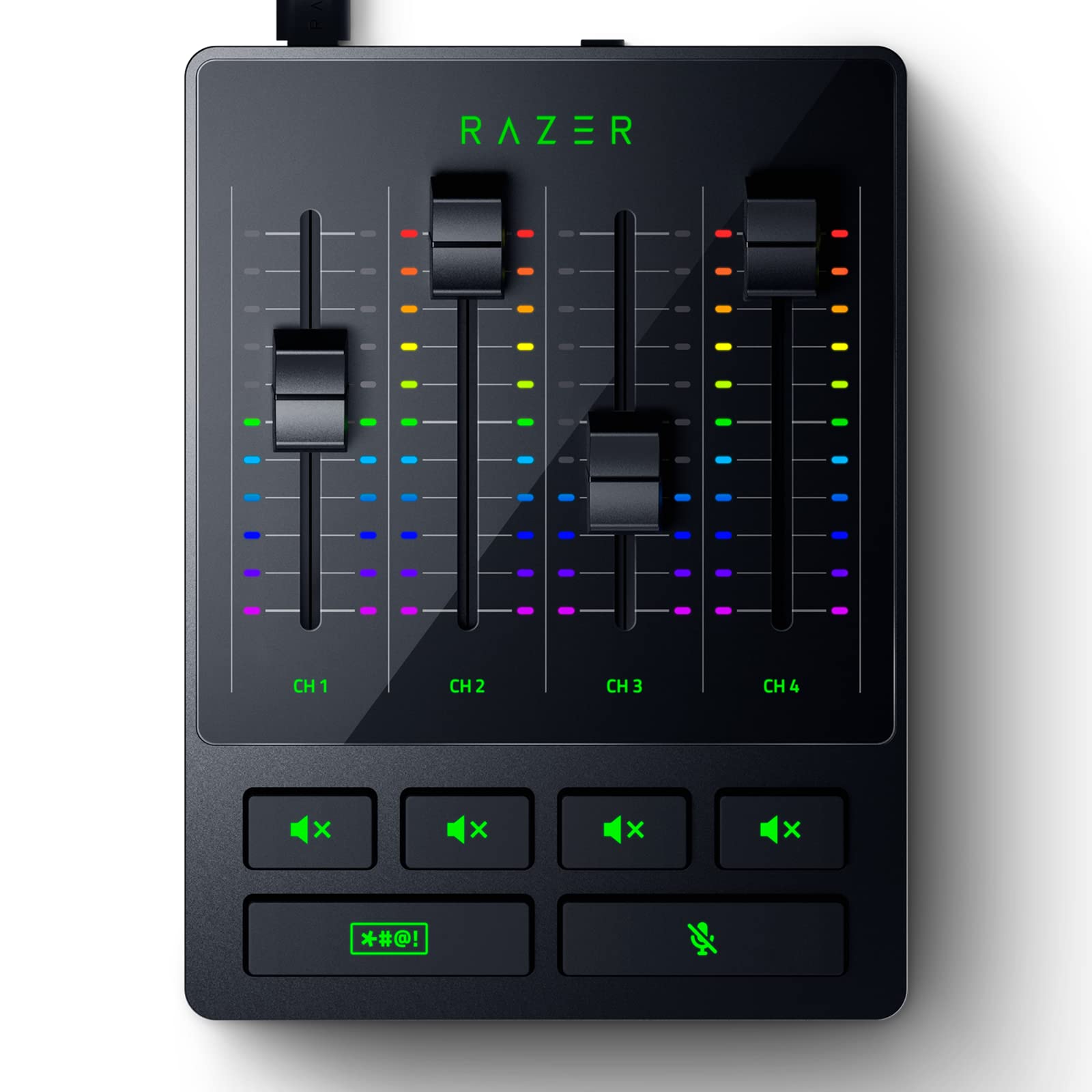 Razer Audio Mixer for Streaming & Broadcasting - 4-Channel USB Mixer with XLR Preamp, Built-in Voice Effects & Audio Processing - Plug & Play Studio Equipment for Podcasting, Gaming & Live Streaming (Renewed) - Chroma RGB Lighting