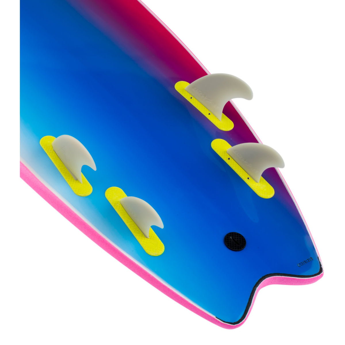 Odysea Skipper 6'0 Surfboard - Quad Fin Setup in Hot Pink - Perfect for Beginners and Intermediate Surfers | Ideal for Small to Medium Waves, Beach Cruising, and Surf Lessons