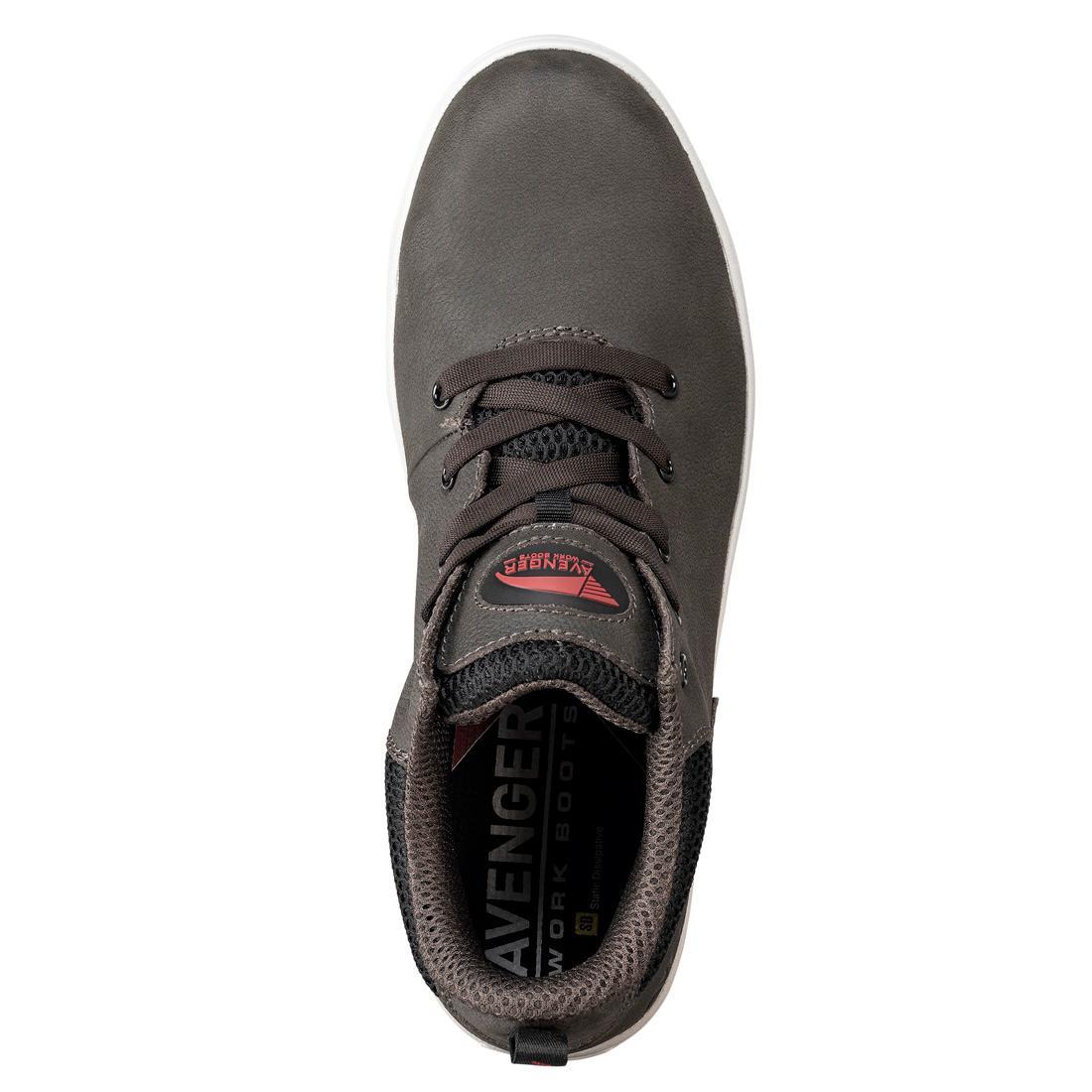 Swarm Aluminum Toe SD10 Safety Work Shoes for Men - Grey Slip Resistant Industrial Boots for Construction, Warehouse & Outdoor Work