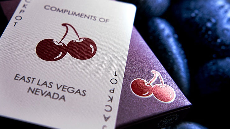 Premium Cherry Casino House Deck Playing Cards - Desert Inn Purple Design for Poker, Blackjack & Card Games - Perfect for Casino Nights, Game Nights & Magic Tricks