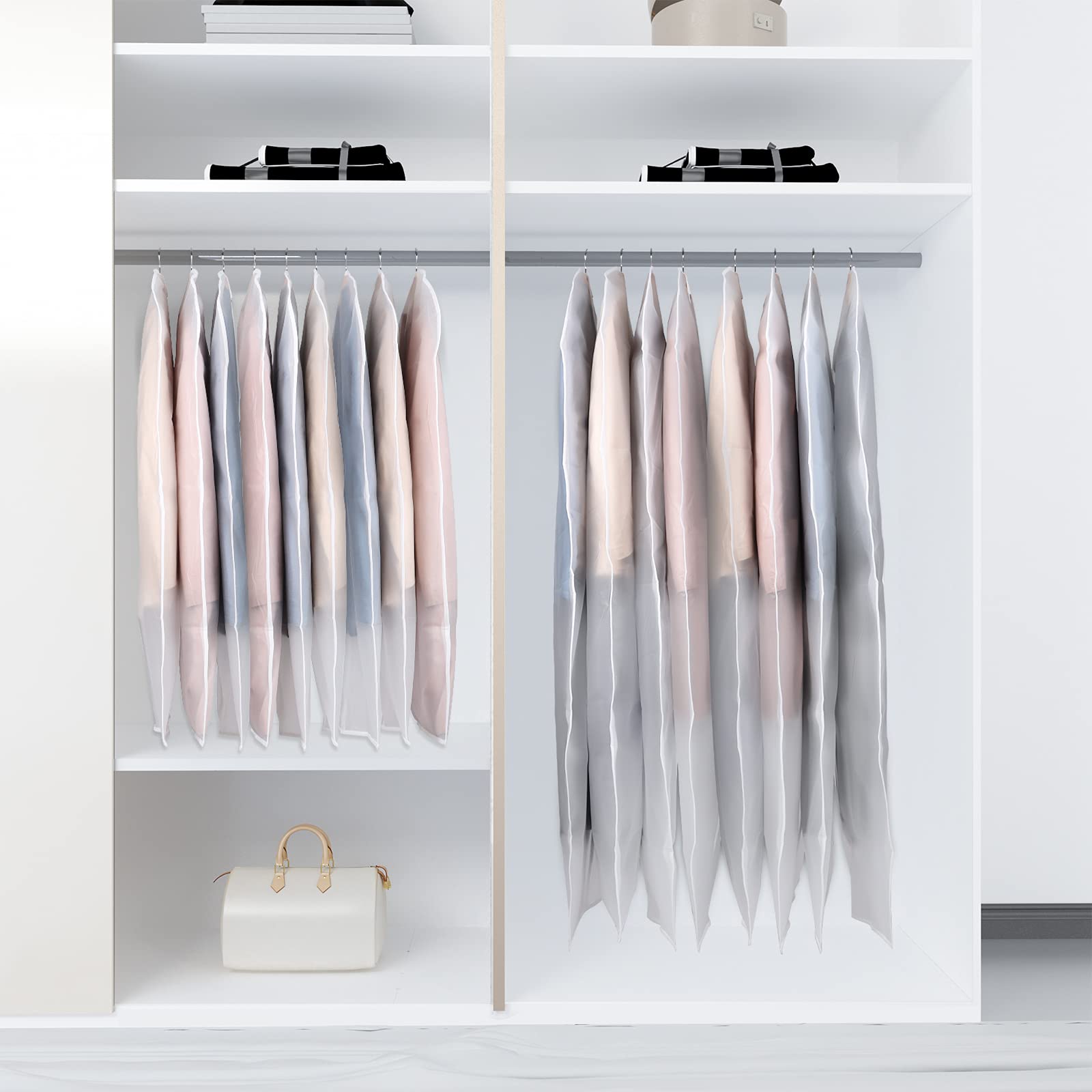 Univivi 16-Pack Clear Garment Bags for Dresses & Suits, 24