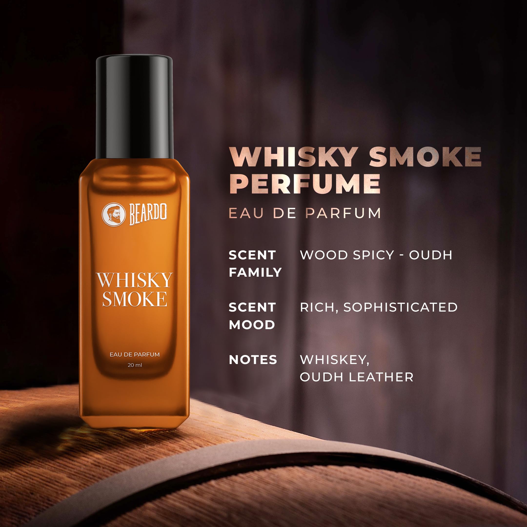 Beardo Whisky Smoke & Godfather Perfume Set (20ml x 2) - Spicy Woody Oudh & Aromatic Fragrance for Men | Long Lasting Cologne | Perfect Valentine's Day Gift for Husband, Boyfriend & Men | Romantic Date Night, Special Occasions & Daily Wear