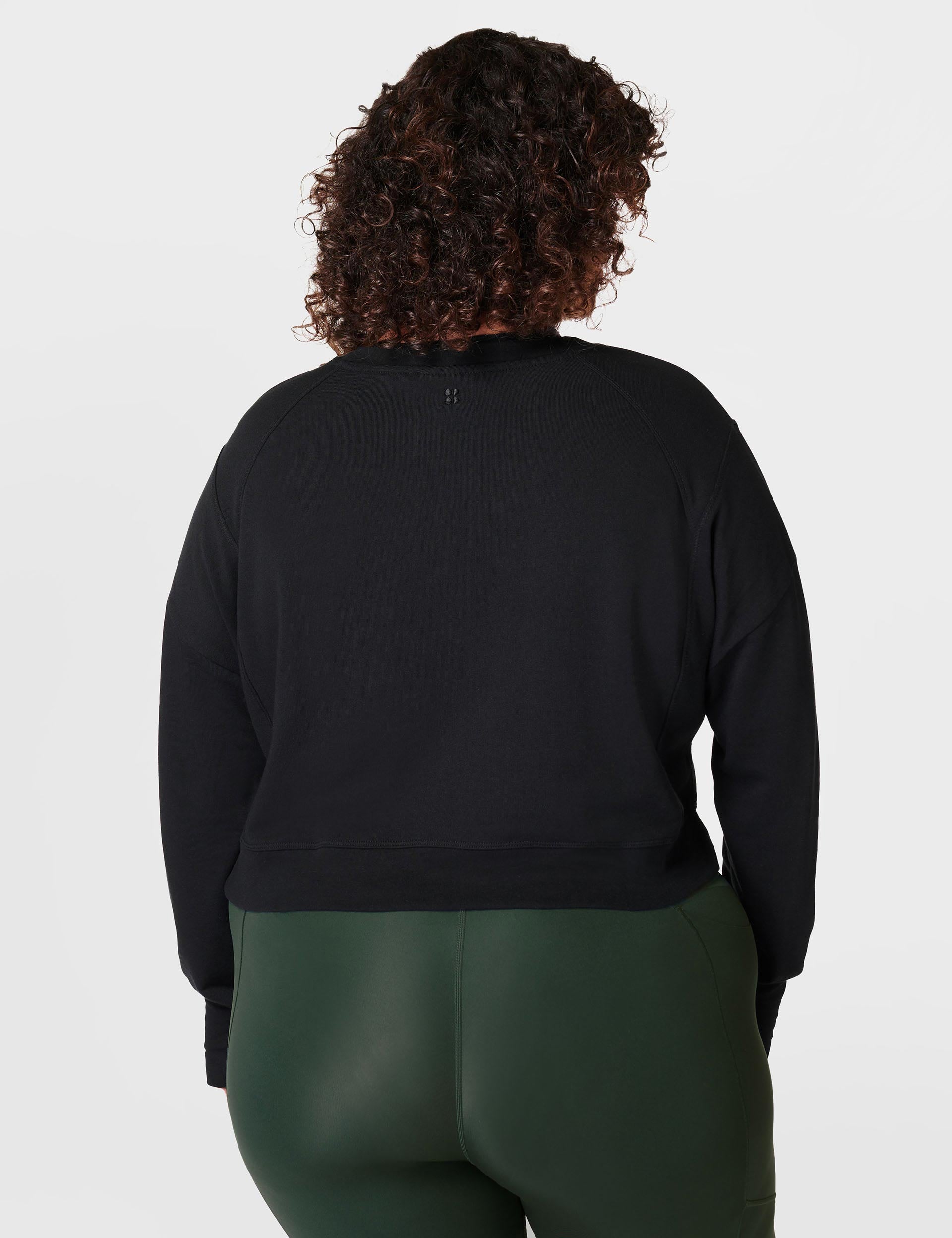 After Class Crop Sweatshirt - Black | Women's Casual Pullover Hoodie for School, Gym & Streetwear Fashion