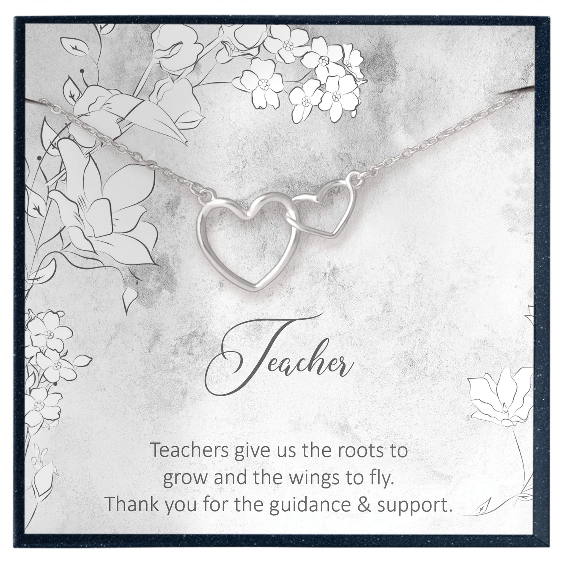 Teacher Appreciation Necklace Gift for Women - Thoughtful Thank You Present for Preschool, School & Retiring Teachers - Perfect for Teacher's Day, End of Year & Farewell Gifts