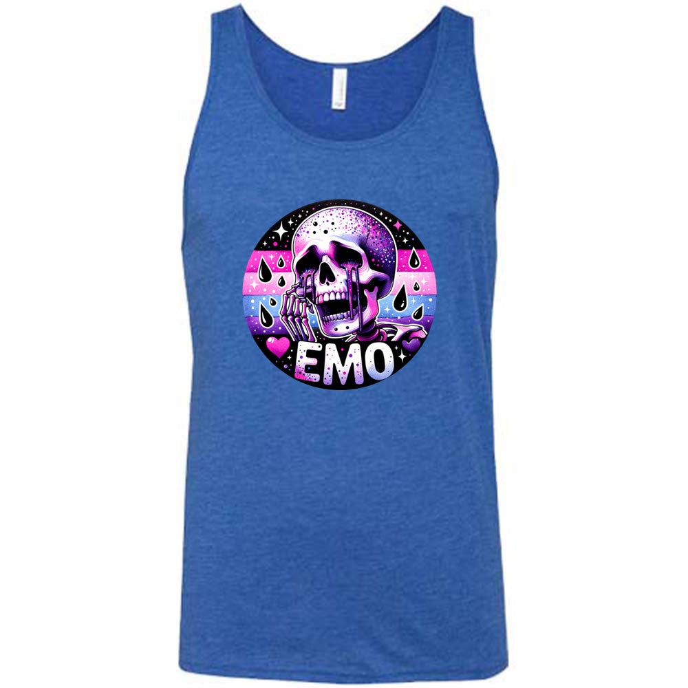 Emo Skull Graphic T-Shirt for Men & Women | Gothic Punk Rock Style Unisex Tee | Perfect for Concerts, Halloween & Alternative Fashion
