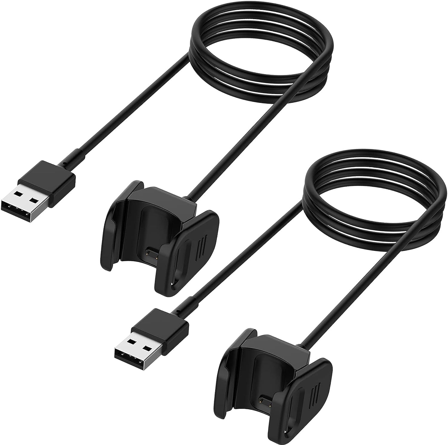 Fitbit Charge 3 Charger Cable 2-Pack - 3.3ft Replacement USB Charging Cord for Fitbit Charge 3 Fitness Tracker - Perfect for Home, Office & Travel Use