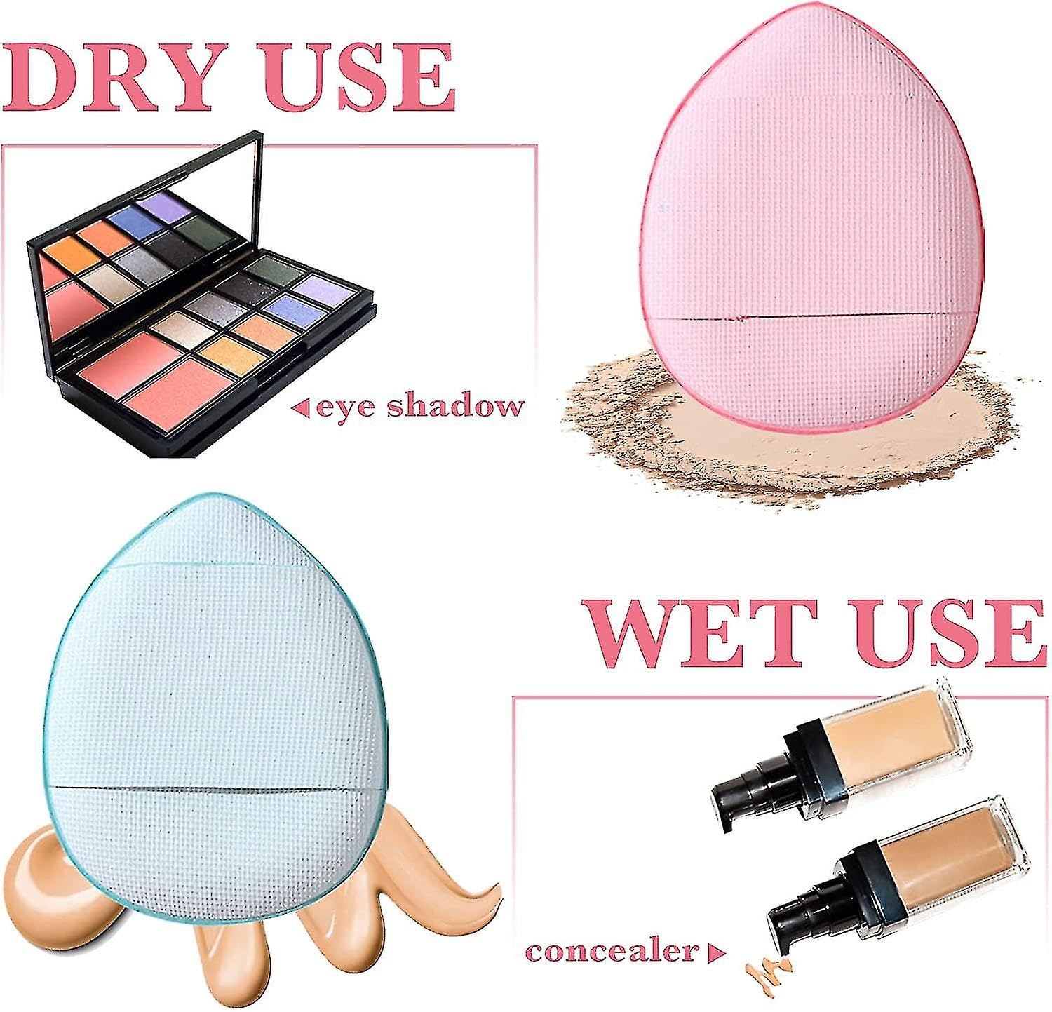 4-Piece Mini Makeup Sponge Set - Latex-Free Beauty Blender & Powder Puff for Concealer, Foundation, and Air Cushion Application - Perfect for Nose, Freckles, Eye Bags & Spot Coverage - Ideal for Travel & Everyday Makeup Routine