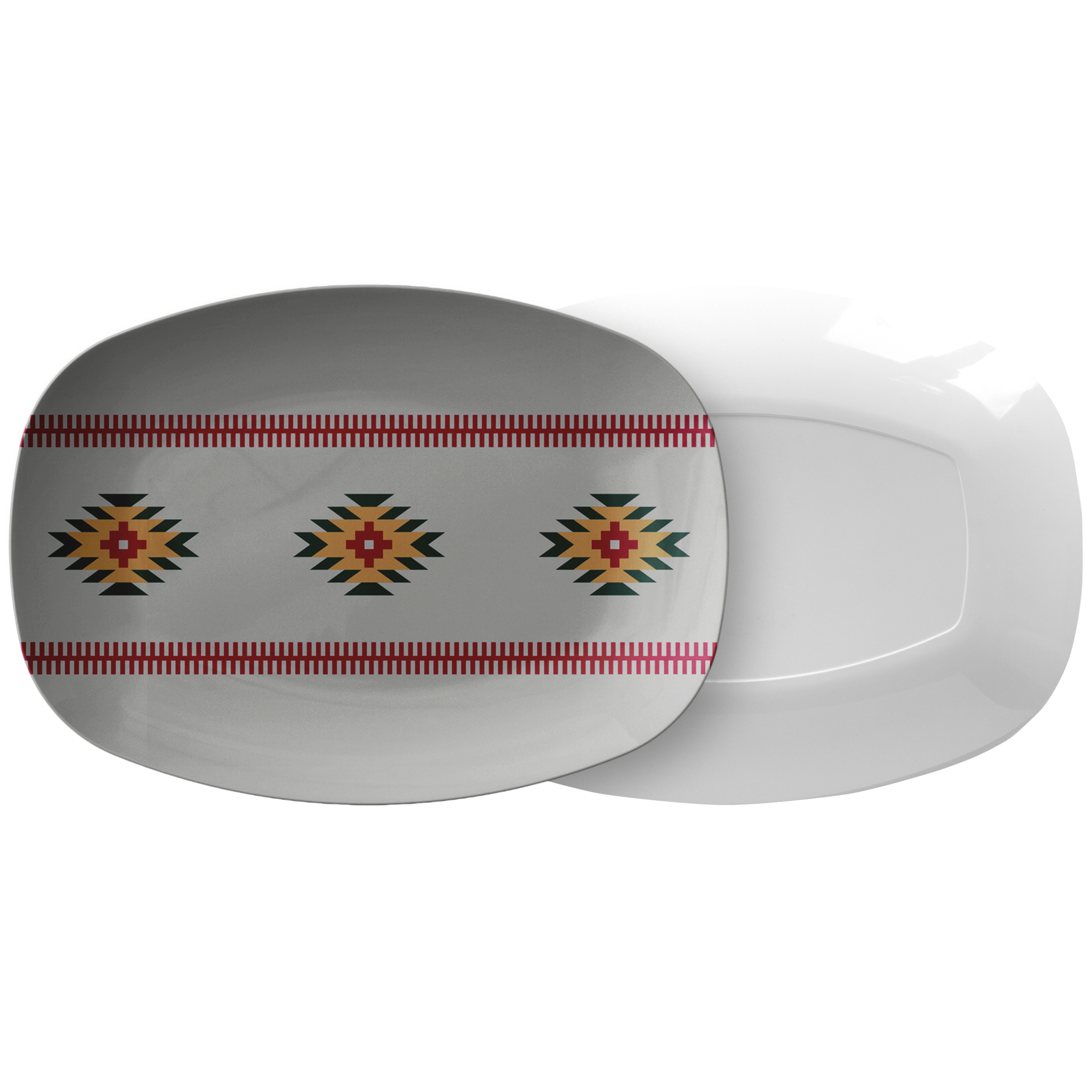 Azul Sunrise Plastic Serving Platter - Microwave & Dishwasher Safe - Perfect for Hot Foods - Ideal for Parties, BBQs & Holiday Gatherings