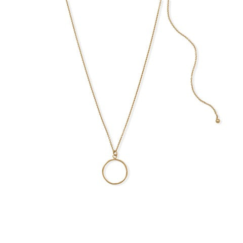 Adjustable 22 14/20 Gold Filled Circle Necklace for Women - Dainty Layering Jewelry for Everyday Wear & Special Occasions