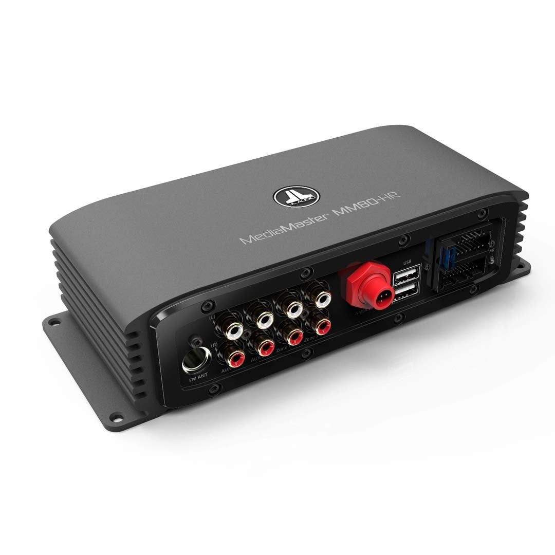 JL Audio MM80 HR MediaMaster Marine Hideaway Receiver - Waterproof Marine Stereo System for Boats, Yachts & Outdoor Use