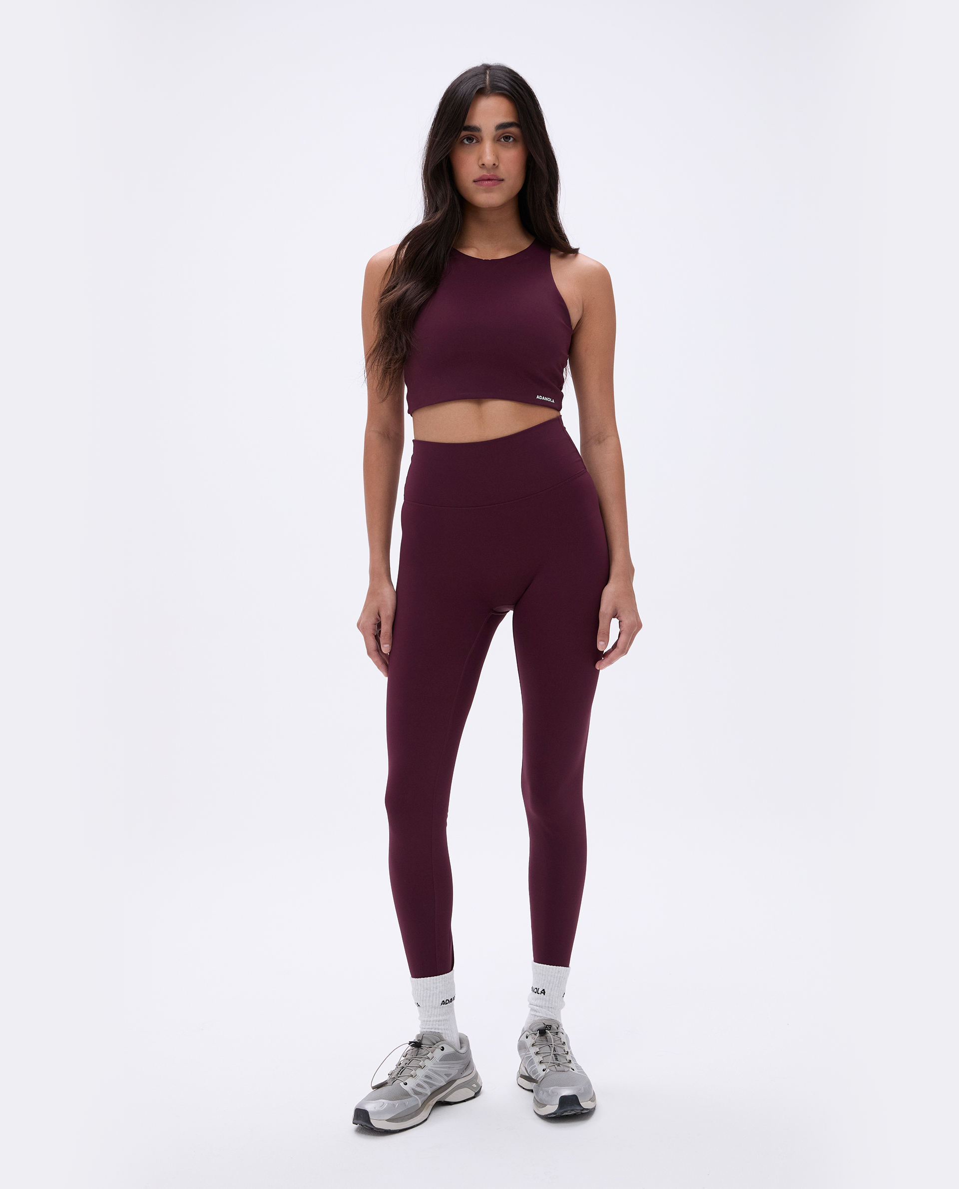 Ultimate Leggings for Women - Dark Cherry Color High Waist Yoga Pants - Perfect for Workout, Running, Yoga & Lounge Wear