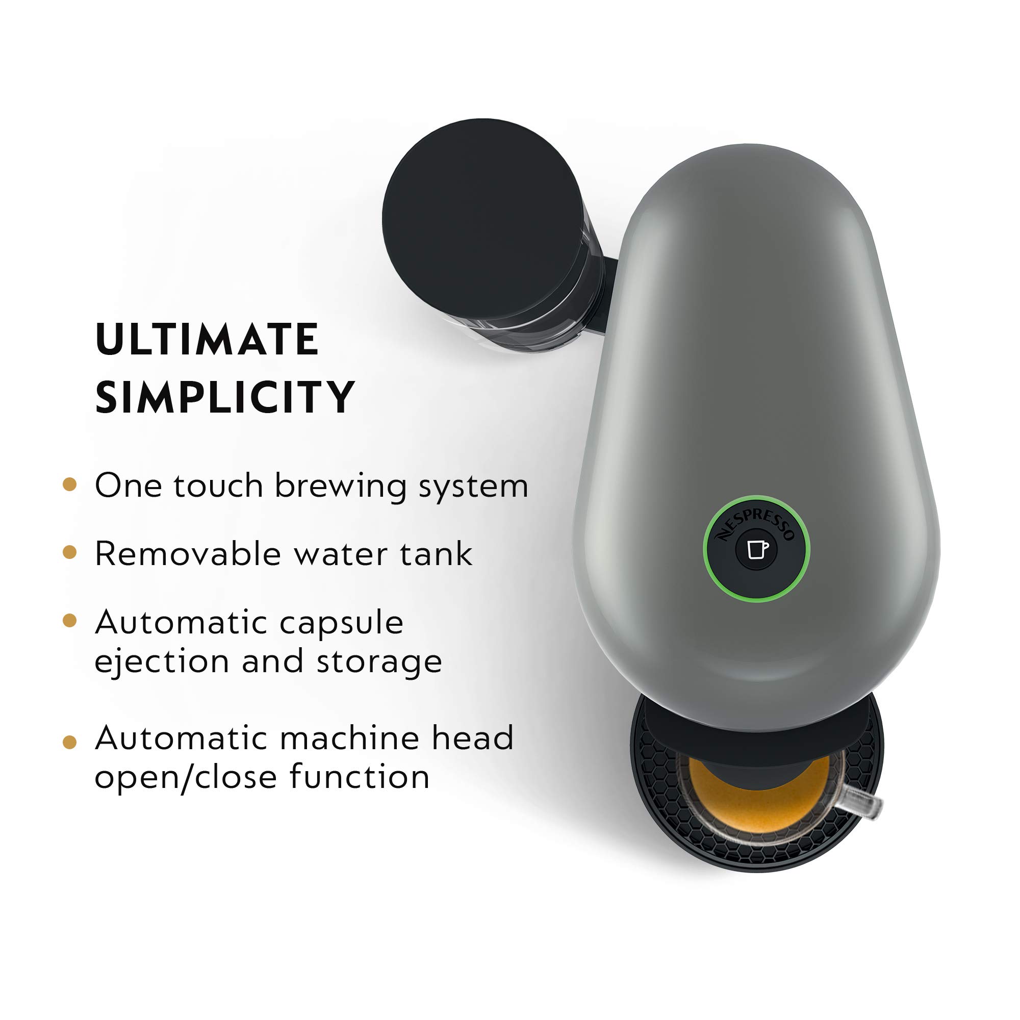 Breville Nespresso VertuoPlus Coffee and Espresso Machine - 8 Ounce, Grey | Perfect for Home, Office & Gift Giving