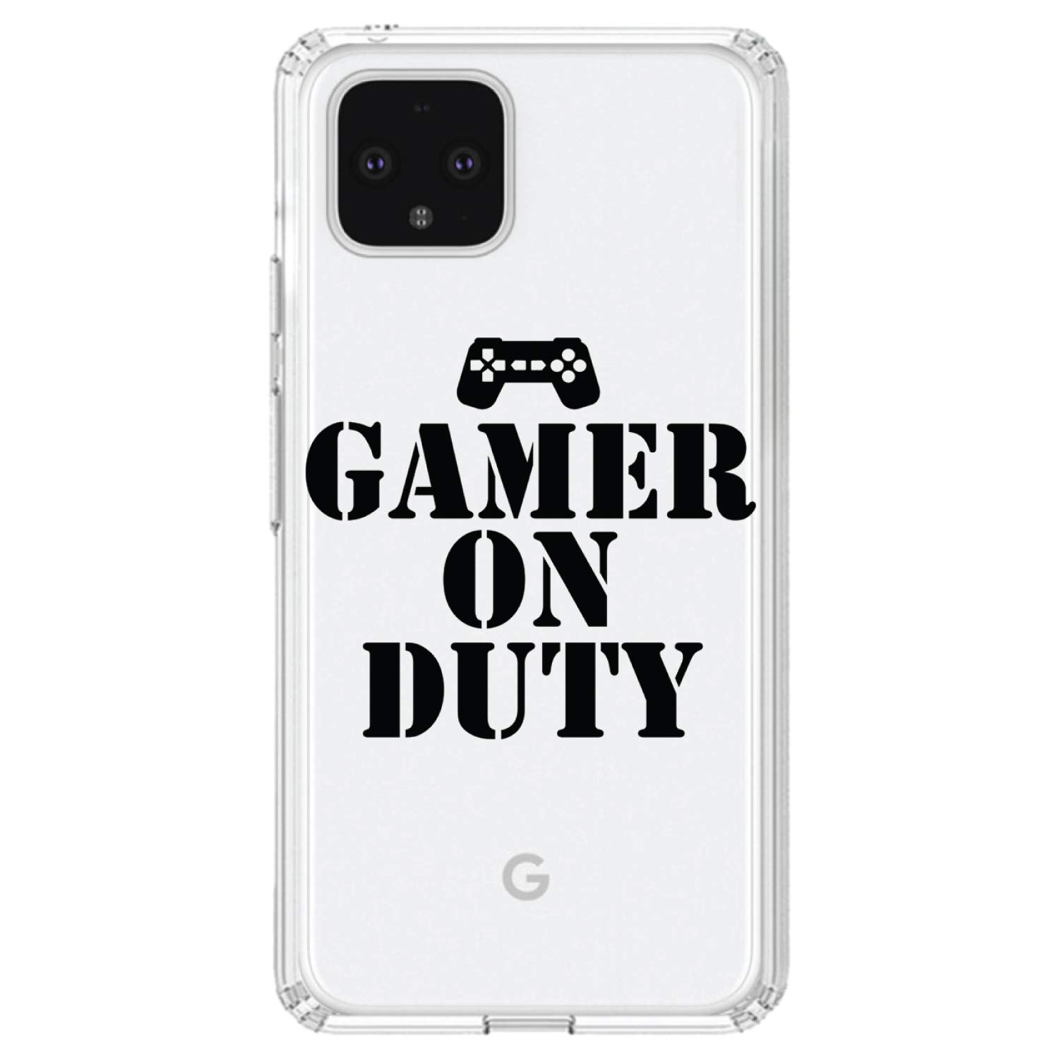 DistinctInk Clear Shockproof Hybrid Case for Google Pixel 4 (5.7 Inch) - TPU Bumper & Acrylic Back with Tempered Glass Screen Protector - Perfect for Gaming, Work & Everyday Protection