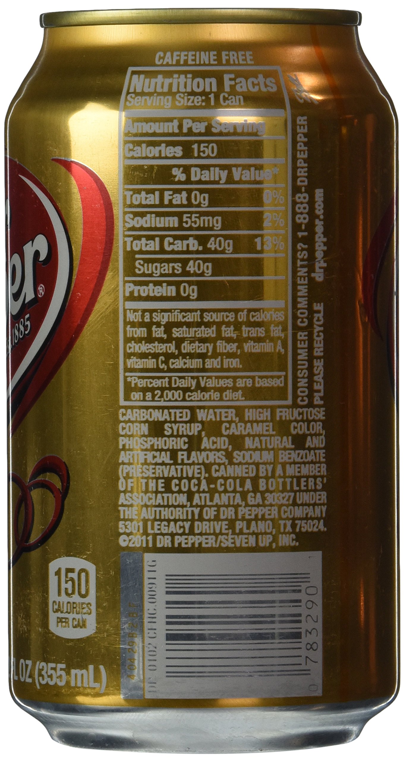 Dr. Pepper Caffeine-Free Soda 12oz Cans (12-Pack) - Refreshing Soft Drink for Parties, BBQs & Everyday Enjoyment