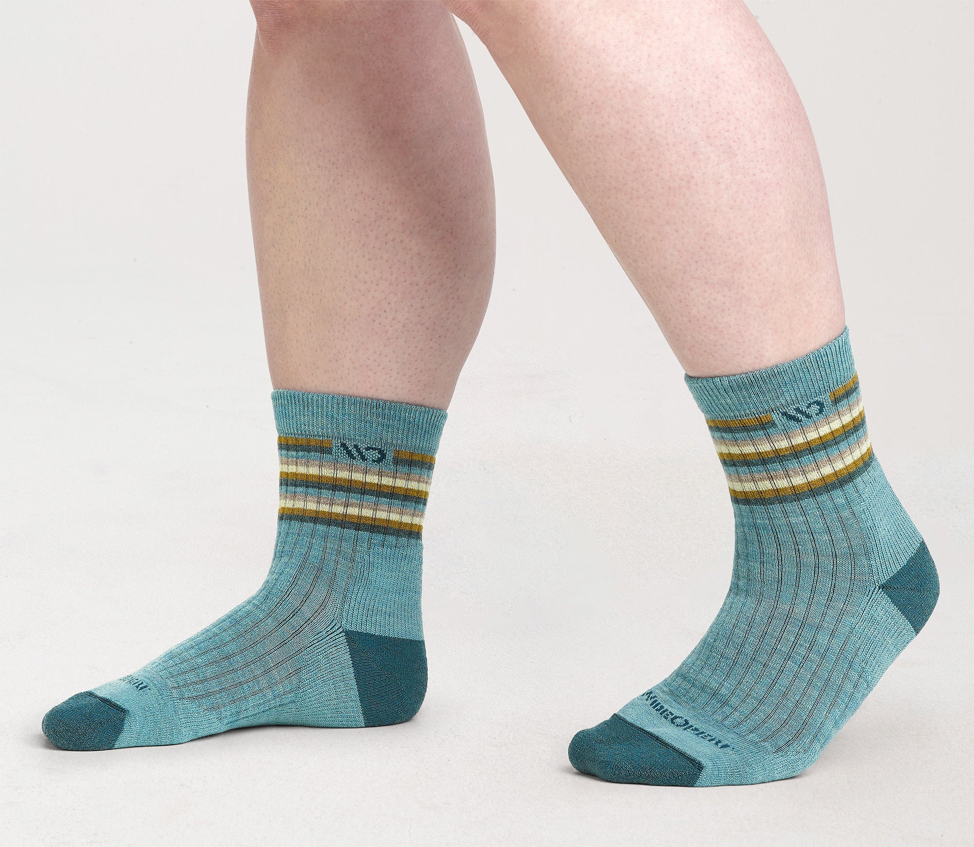 Women's Multi Stripe Cushion Micro Crew Socks - Comfortable & Breathable Casual Ankle Socks for Everyday Wear, Workout, Yoga & Lounge
