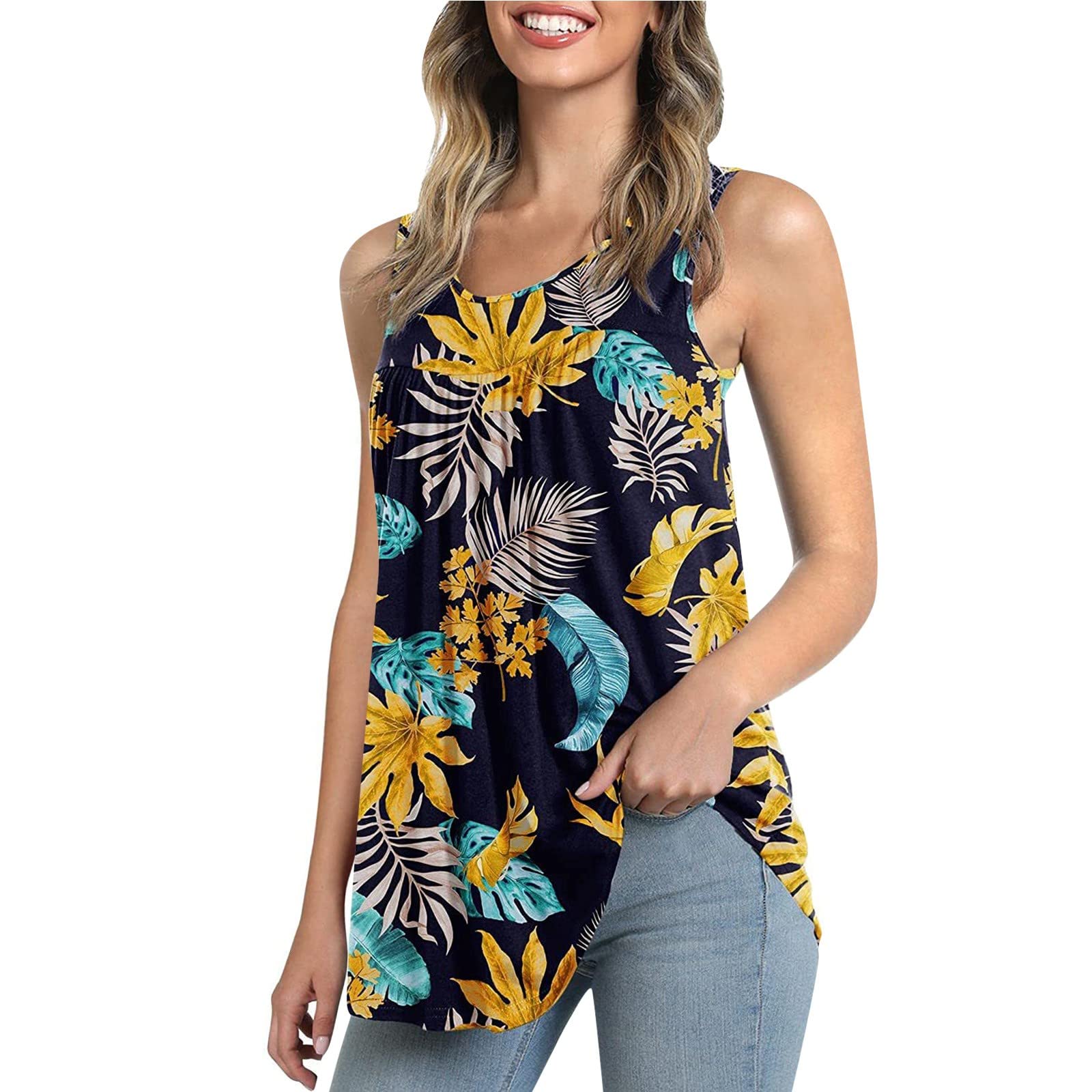 Women's Summer V-Neck Ribbed Tank Top - Sleeveless Casual Henley Shirt with Button Detail | Perfect for Beach Outings, Date Nights & Summer Vacations