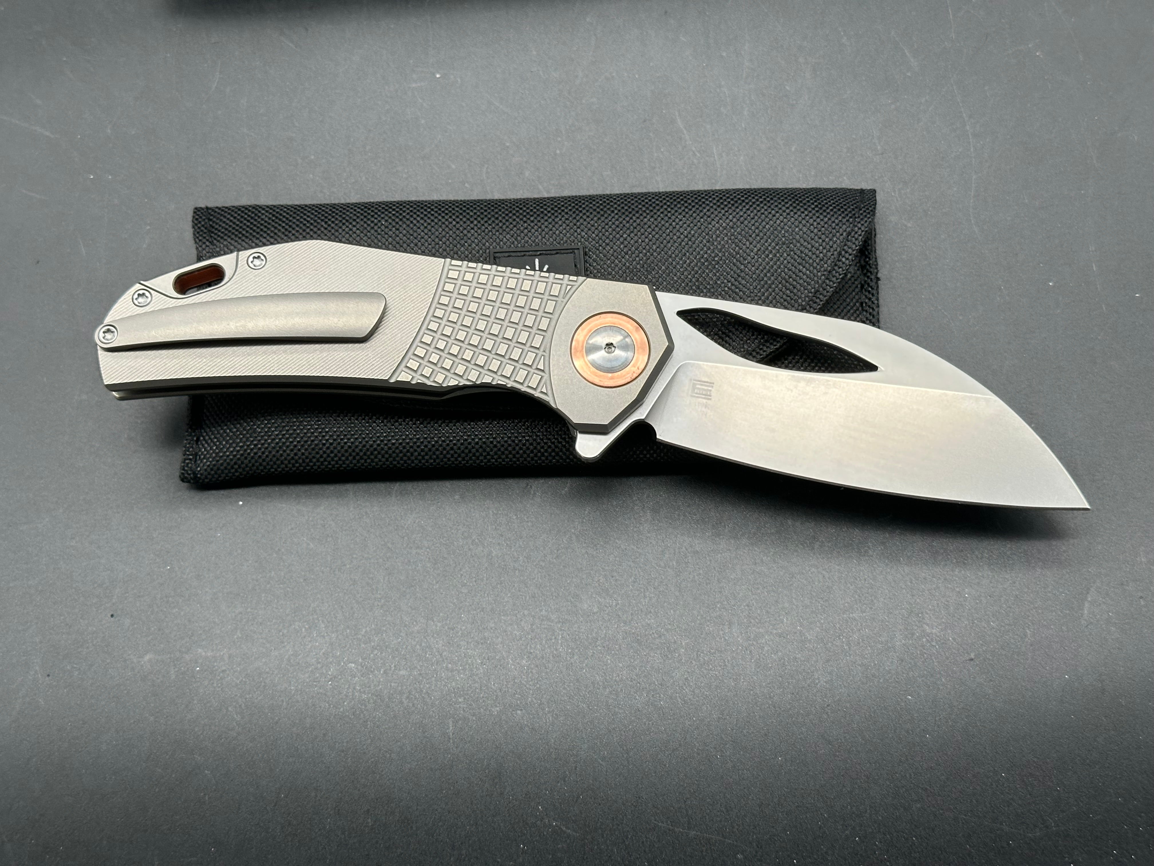 Kizer Hawk Liner Lock Folding Knife - Titanium Handle with S45VN Steel Blade | EDC, Outdoor Survival & Camping Gear