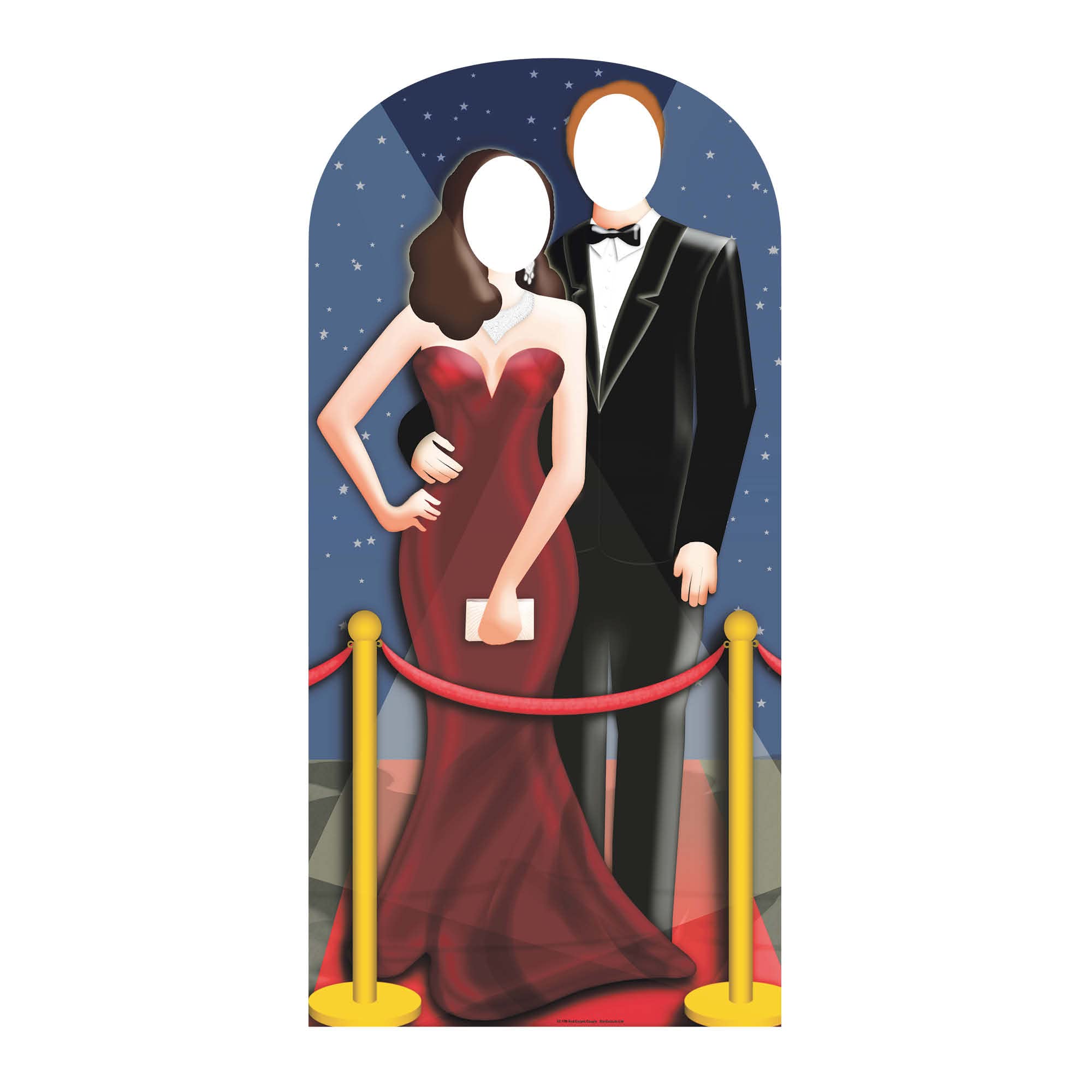 Star Cutouts SC170 Red Carpet Stand-in Life Size Cardboard Cutout - Perfect for Hollywood Parties, Movie Premieres & Celebrity Themed Events