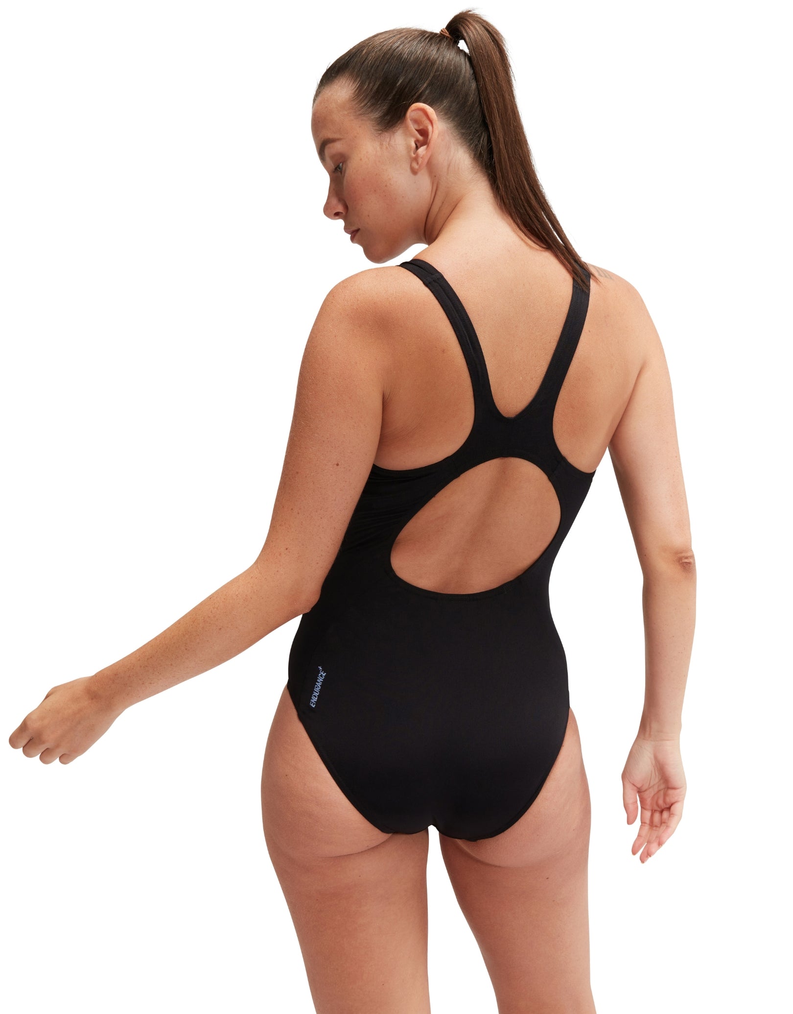 Women's High Waist Placement Muscleback One Piece Swimsuit - Navy Blue - Perfect for Swimming, Beach Vacations & Poolside Relaxation