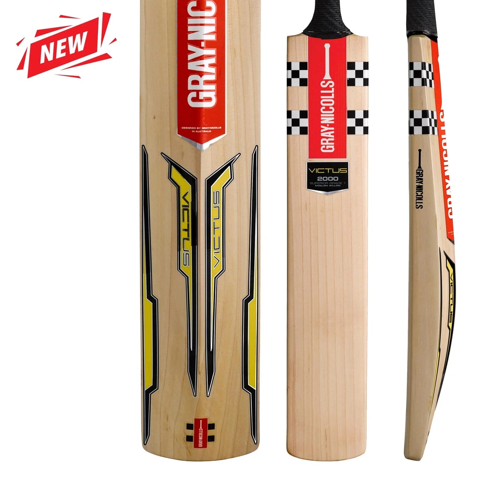 Gray Nicolls Victus 2000 Adult Cricket Bat - Premium English Willow Cricket Bat for Professional & Club Players - Perfect for Matches, Training & Net Practice