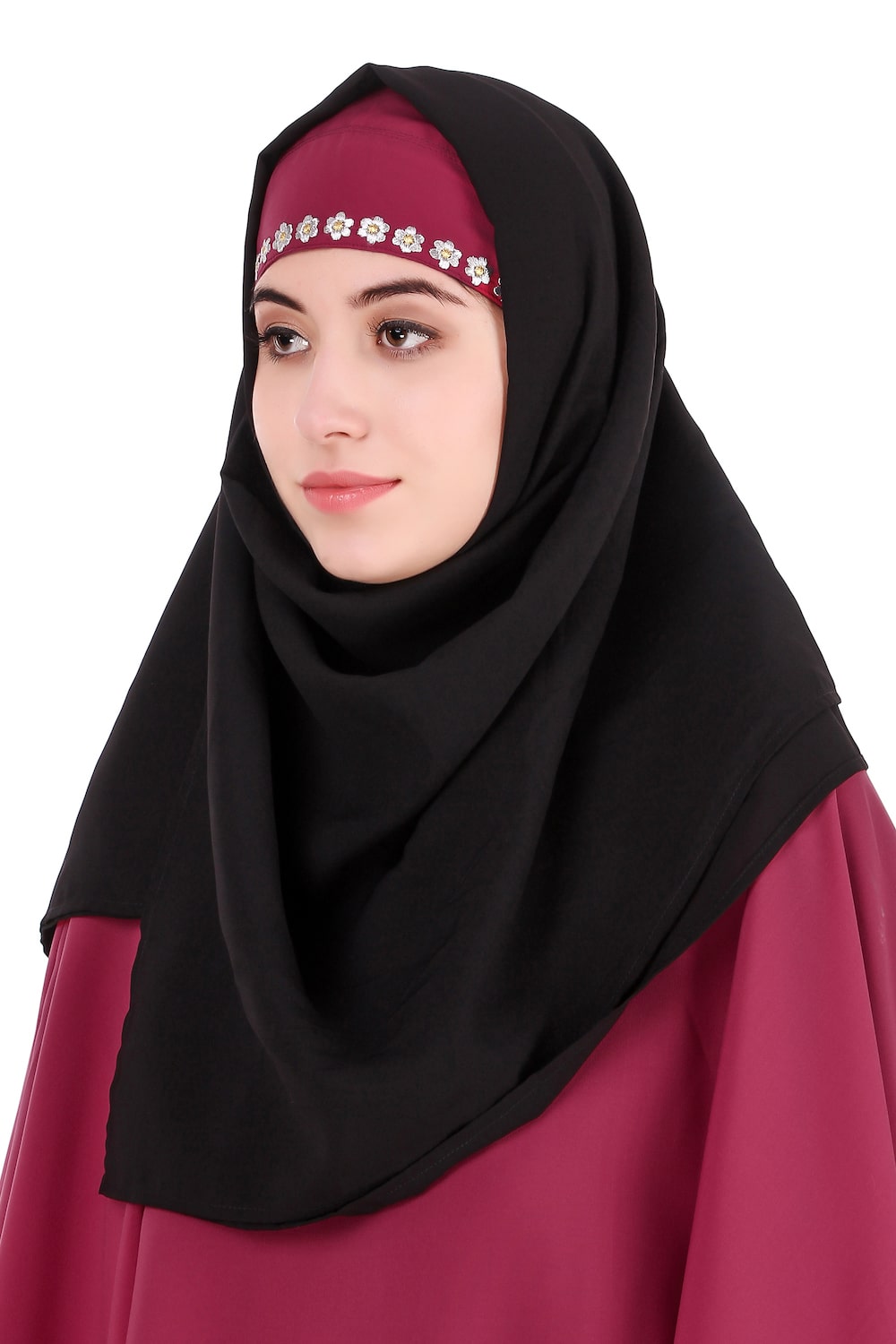 Black Nida Hijab - Modest Muslim Scarf for Women - Perfect for Prayer, Work & Everyday Wear