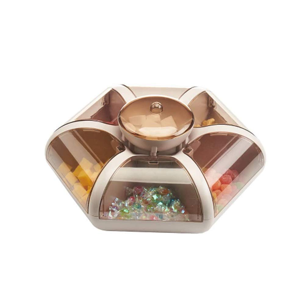 WCHCJ Plastic Fruit Tray - Modern Compartmentalized Snack Storage Box with Lid for Candy, Nuts & Dry Fruits | Stylish Home Decor for Living Room, Coffee Table & Kitchen Counter Organization
