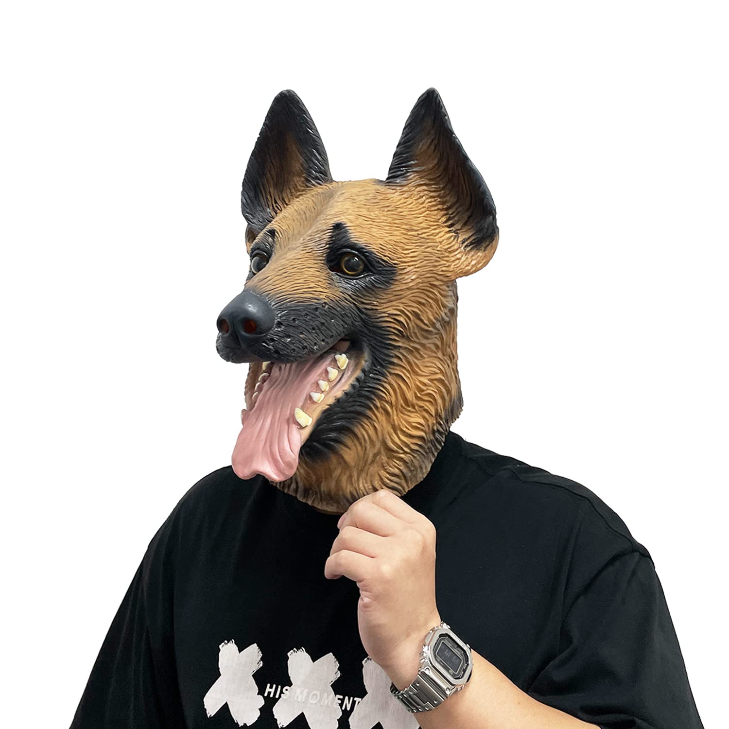 Luckduck Dog Mask - Cute Animal Head Mask for Halloween, Super Bowl & Masquerade Parties - Fun Underdog Costume for Adults - Perfect for Cosplay, Themed Events & Dress-Up