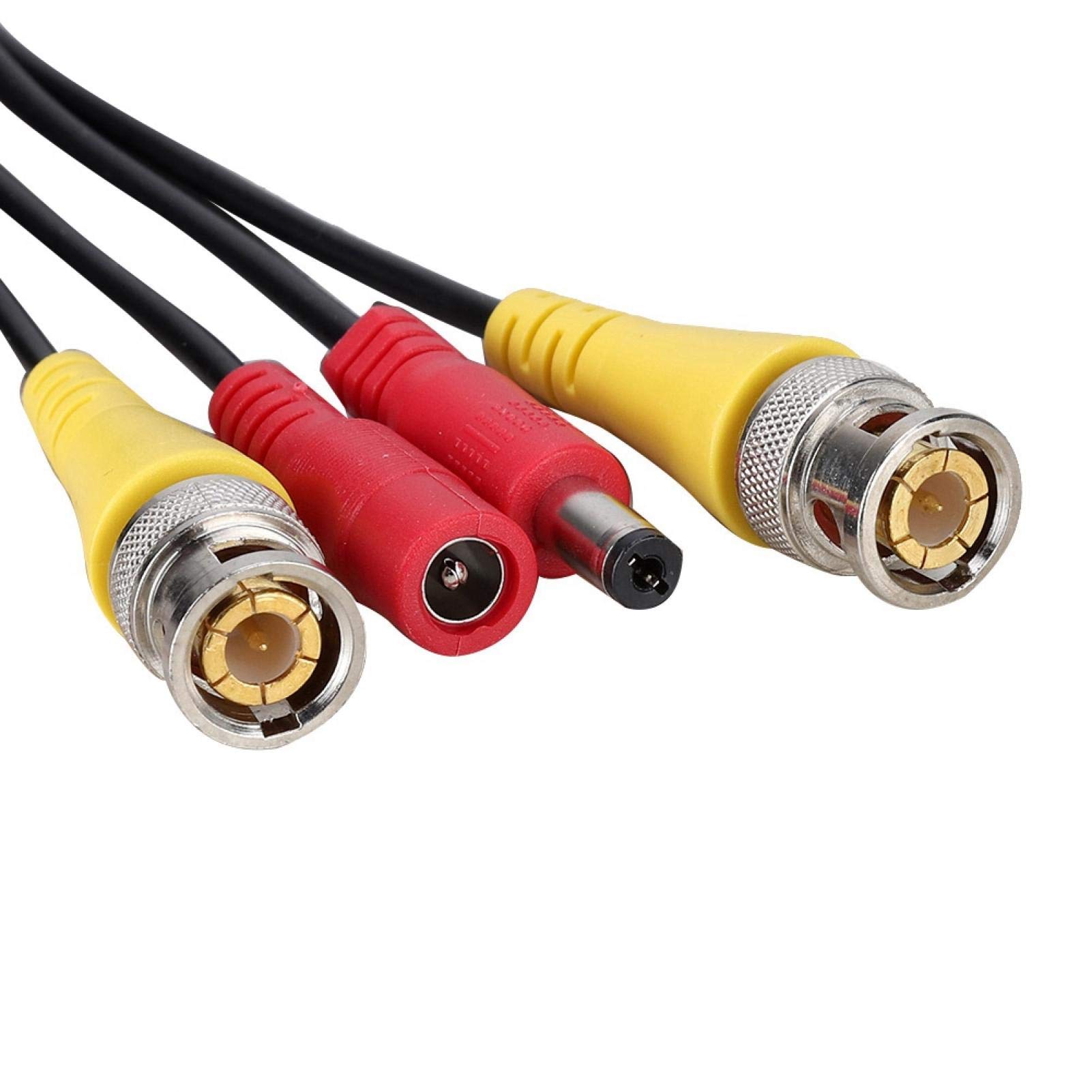 Zetiling 2-in-1 BNC+DC CCTV Cable - 10M Security Camera Power Wire for Surveillance Systems