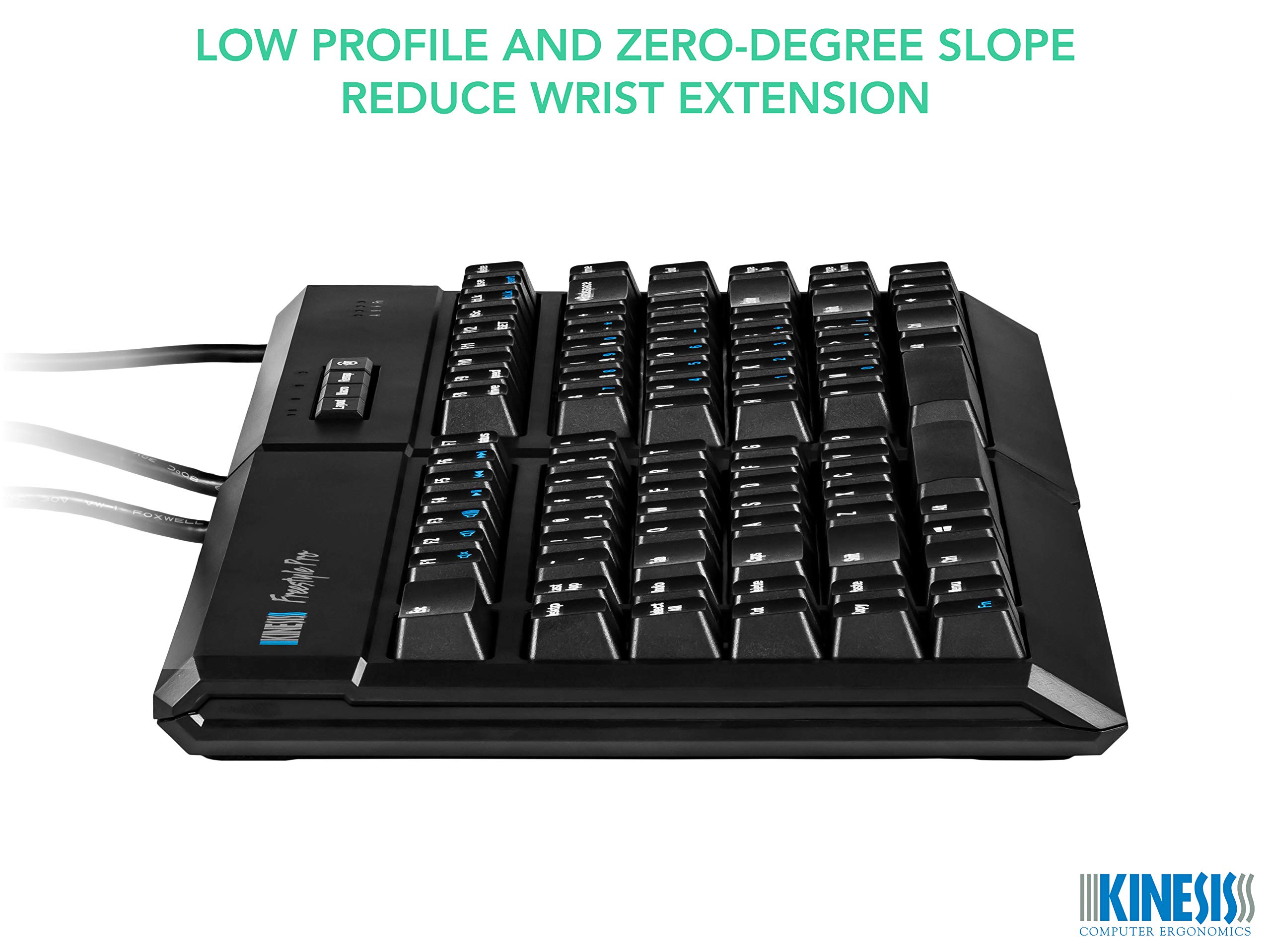 Freestyle Pro Ergonomic Split Mechanical Keyboard - Fully Programmable & Adjustable for Comfort - Perfect for Office Work, Gaming, and Long Typing Sessions