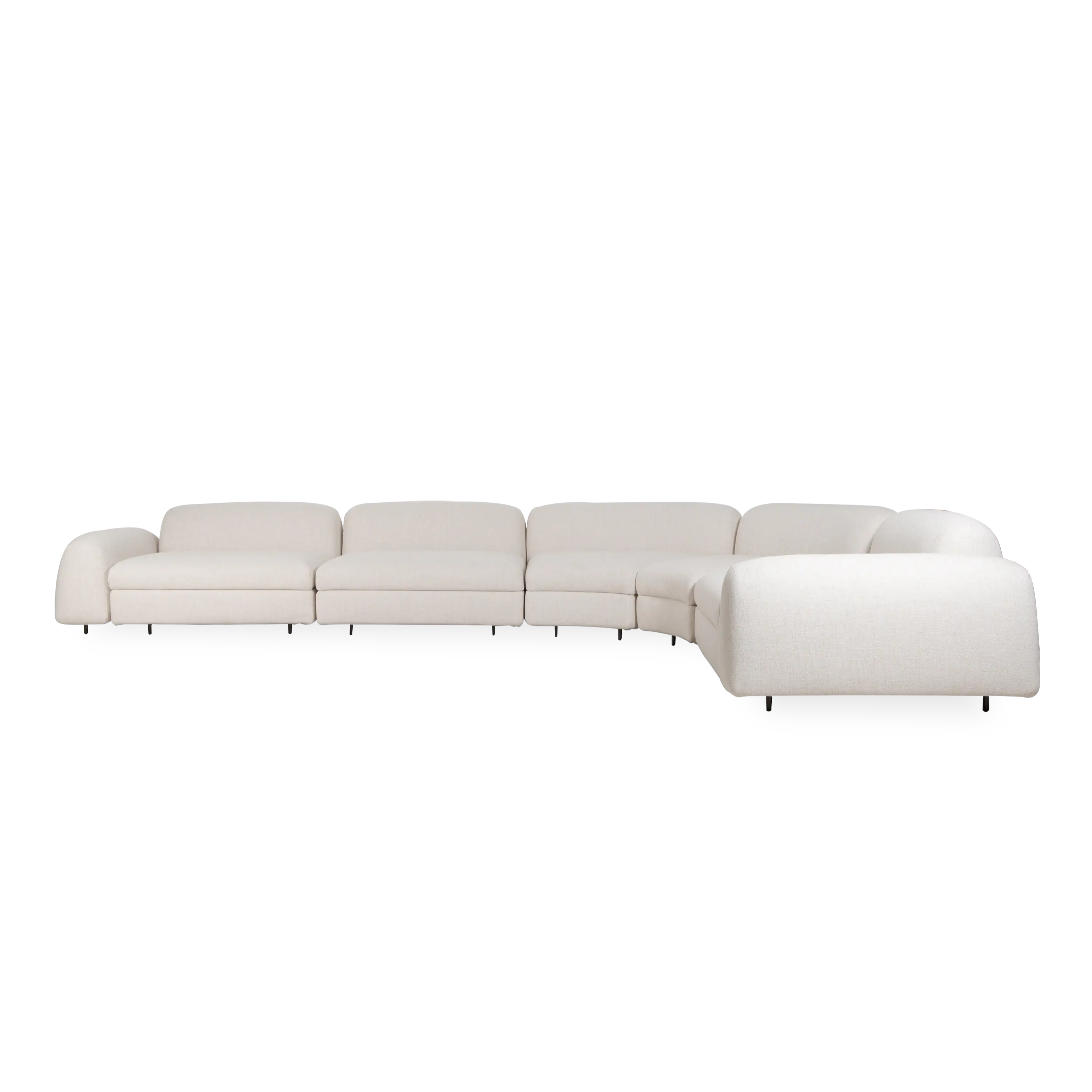 Modern L-Shaped Edo Corner Sectional Sofa - Comfortable Fabric Upholstery for Living Room, Lounge & Family Room - Perfect for Small Spaces & Apartments