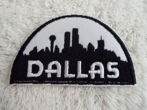 Dallas City Skyline Embroidered Iron On Patch - Custom DIY Sewing Patches for Jackets, Hats, Bags & Denim - Perfect for Embellishing Your Outfits & Accessories