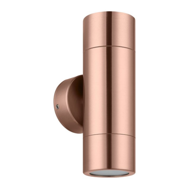 Eglo Fremantle Outdoor Up/Down Wall Light - Copper Finish Weatherproof Exterior Sconce for Patio, Garden, and Porch Lighting