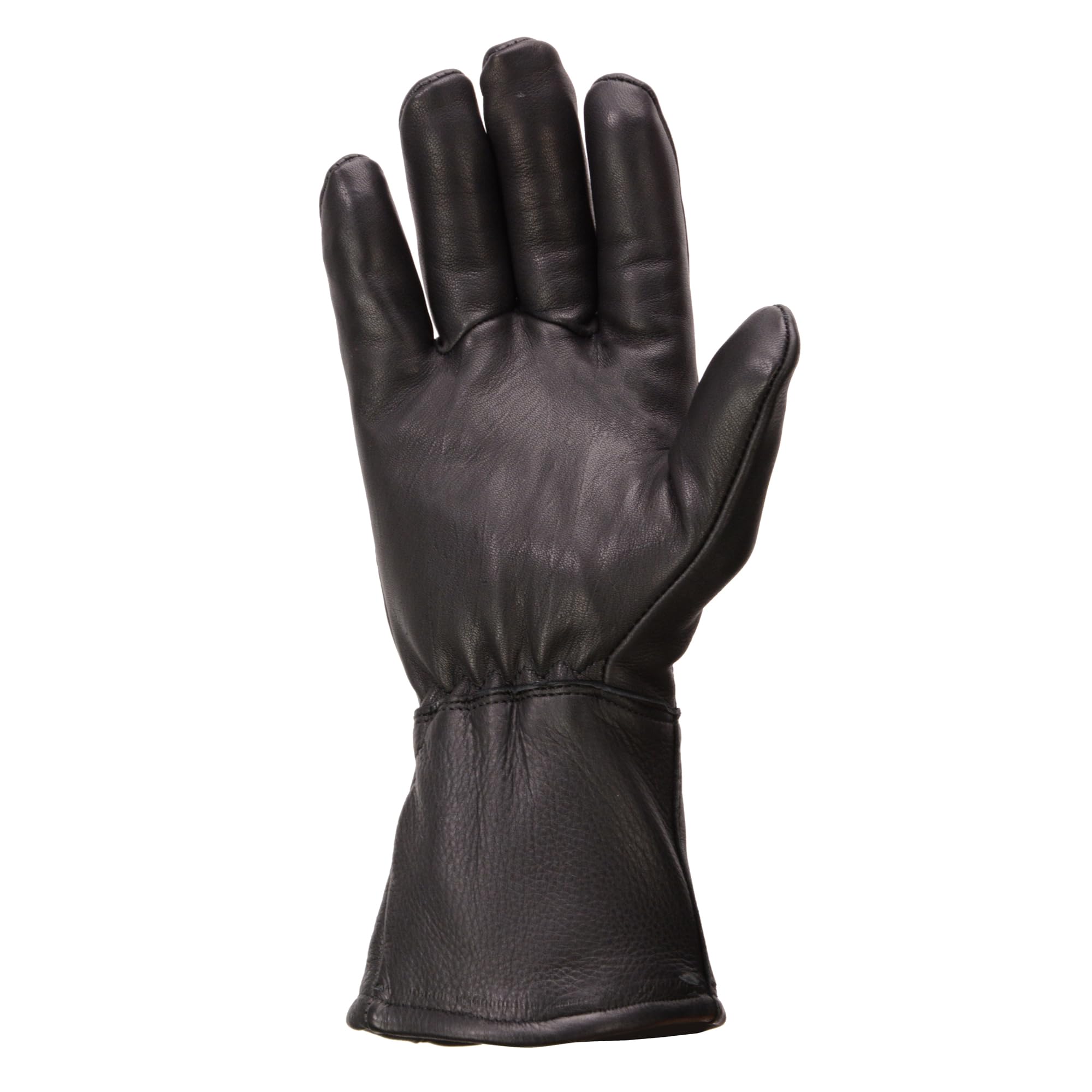 Milwaukee Leather Men's USA Northern Deerskin Leather Thermal Gauntlet Gloves - Winter Motorcycle Riding, Snowmobiling & Outdoor Work Gloves