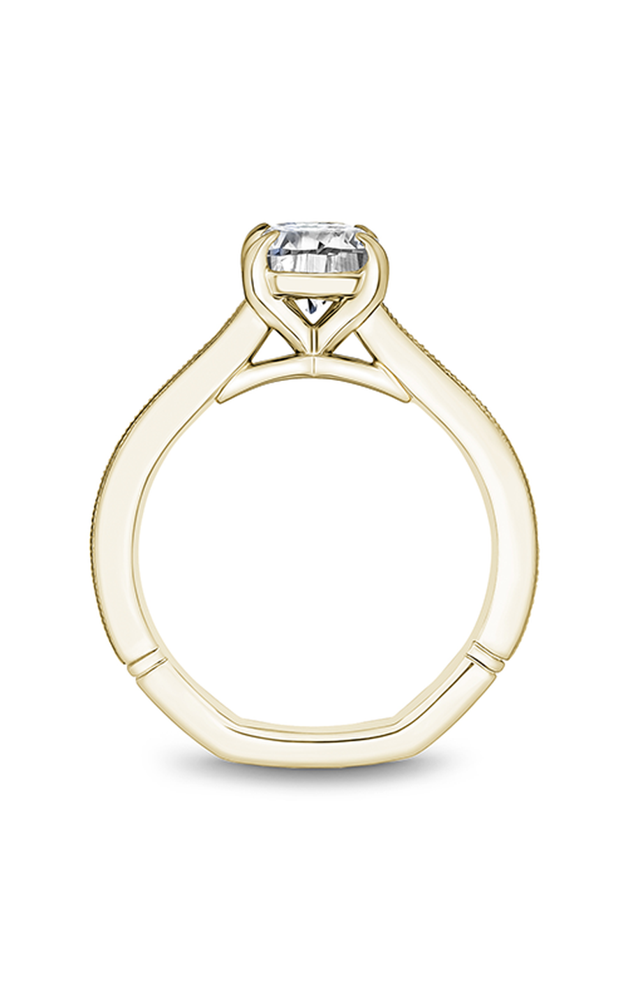 Noam Carver Atelier A005 02YA Diamond Engagement Ring - Elegant Solitaire Wedding Band for Proposal, Anniversary & Special Occasions