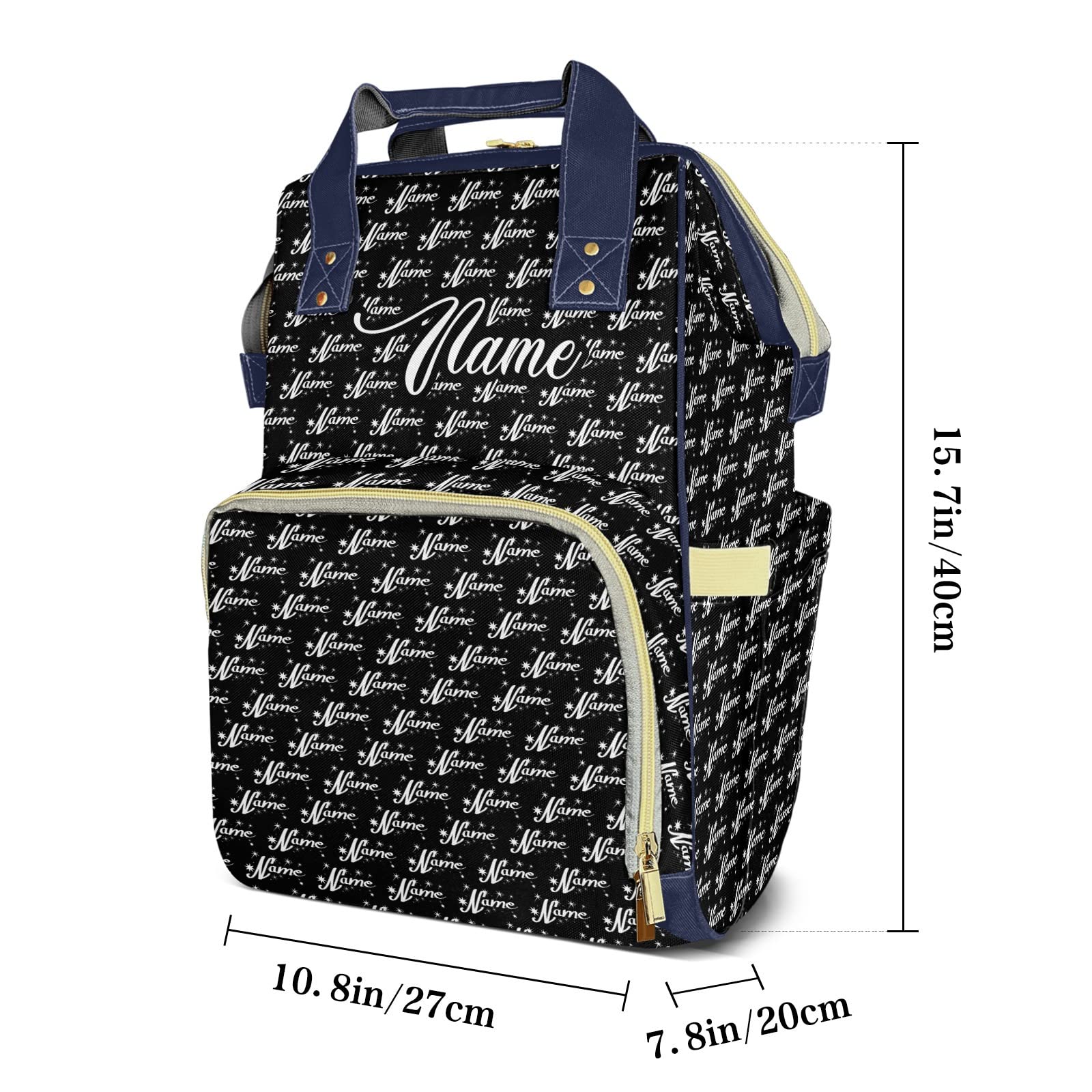 Custom Personalized Baby Diaper Backpack with Name - Large Capacity Waterproof Travel Diaper Bag for Moms & Dads - Multifunctional Baby Gear for Girls & Boys | Perfect for Daycare, Travel & Family Outings