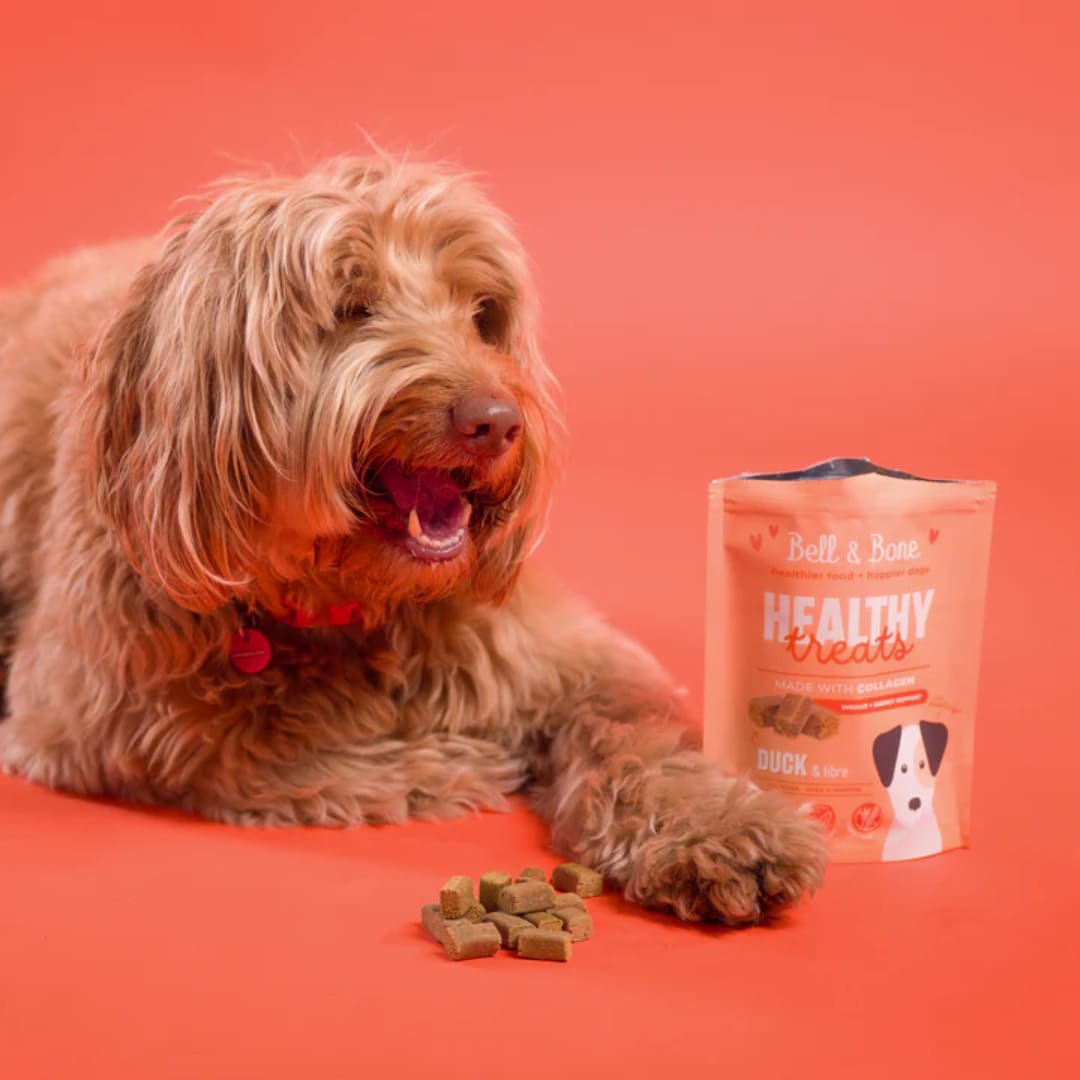 Bell & Bone Duck & Fiber Dog Treats for Weight Management & Energy Support - Healthy Snacks for Adult Dogs - Perfect for Training, Rewards & Digestive Health