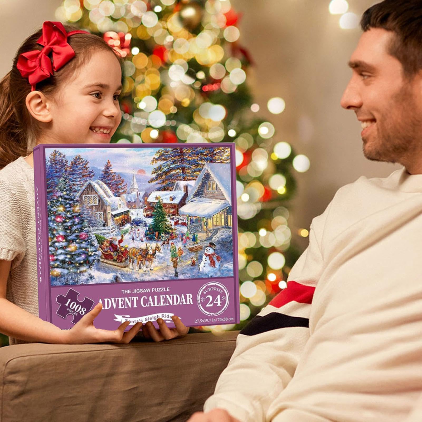 Christmas Countdown Puzzle - 24-Piece Advent Calendar Jigsaw Puzzle for Kids & Family | Fun Holiday Activity, Countdown to Christmas Tradition, Perfect for Family Game Night & Christmas Decor