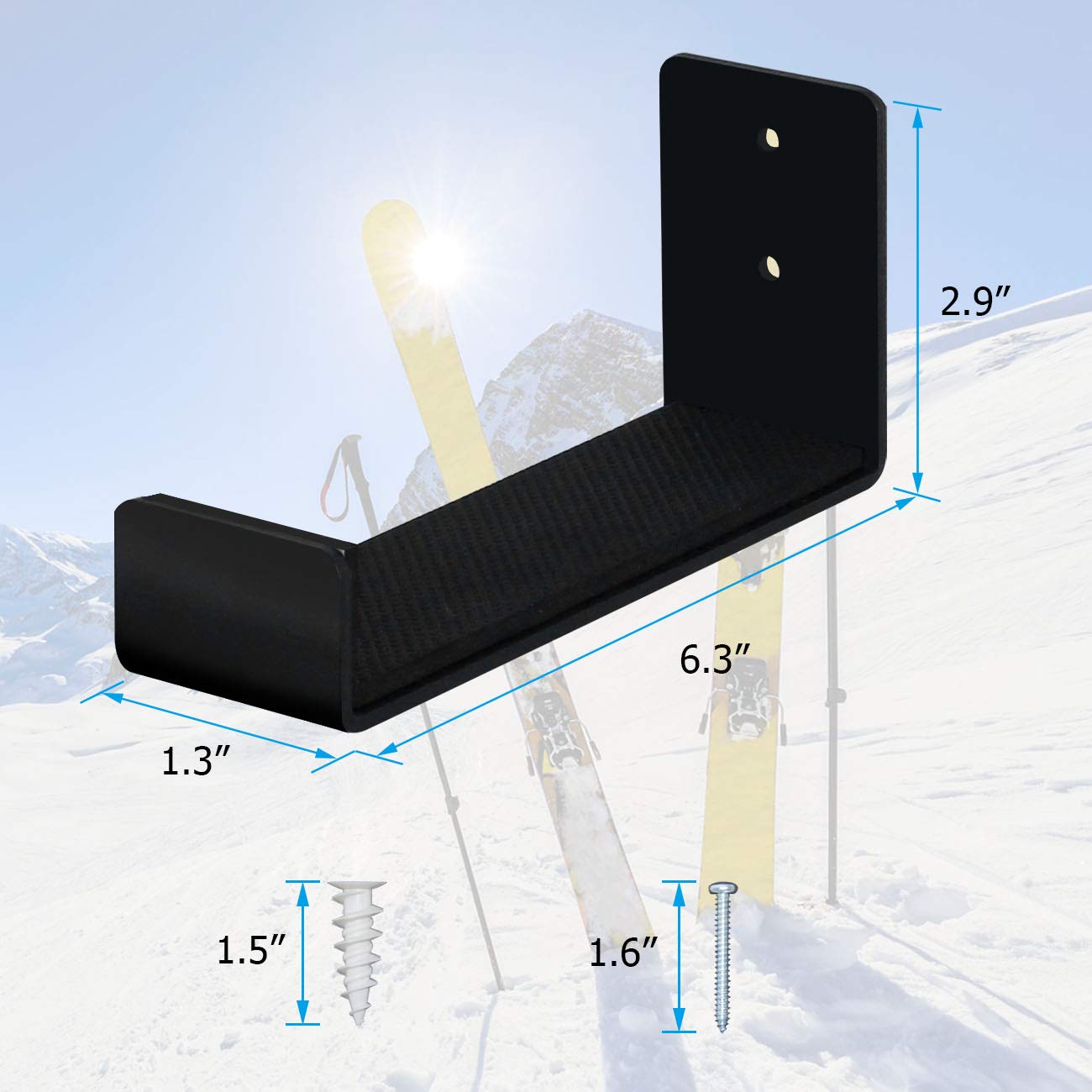 Premium Solid Aluminum Snowboard Rack & Ski Wall Mount - Heavy Duty Snowboard Storage for Home, Garage, or Shop | Perfect for Organizing Winter Sports Gear and Displaying Your Collection