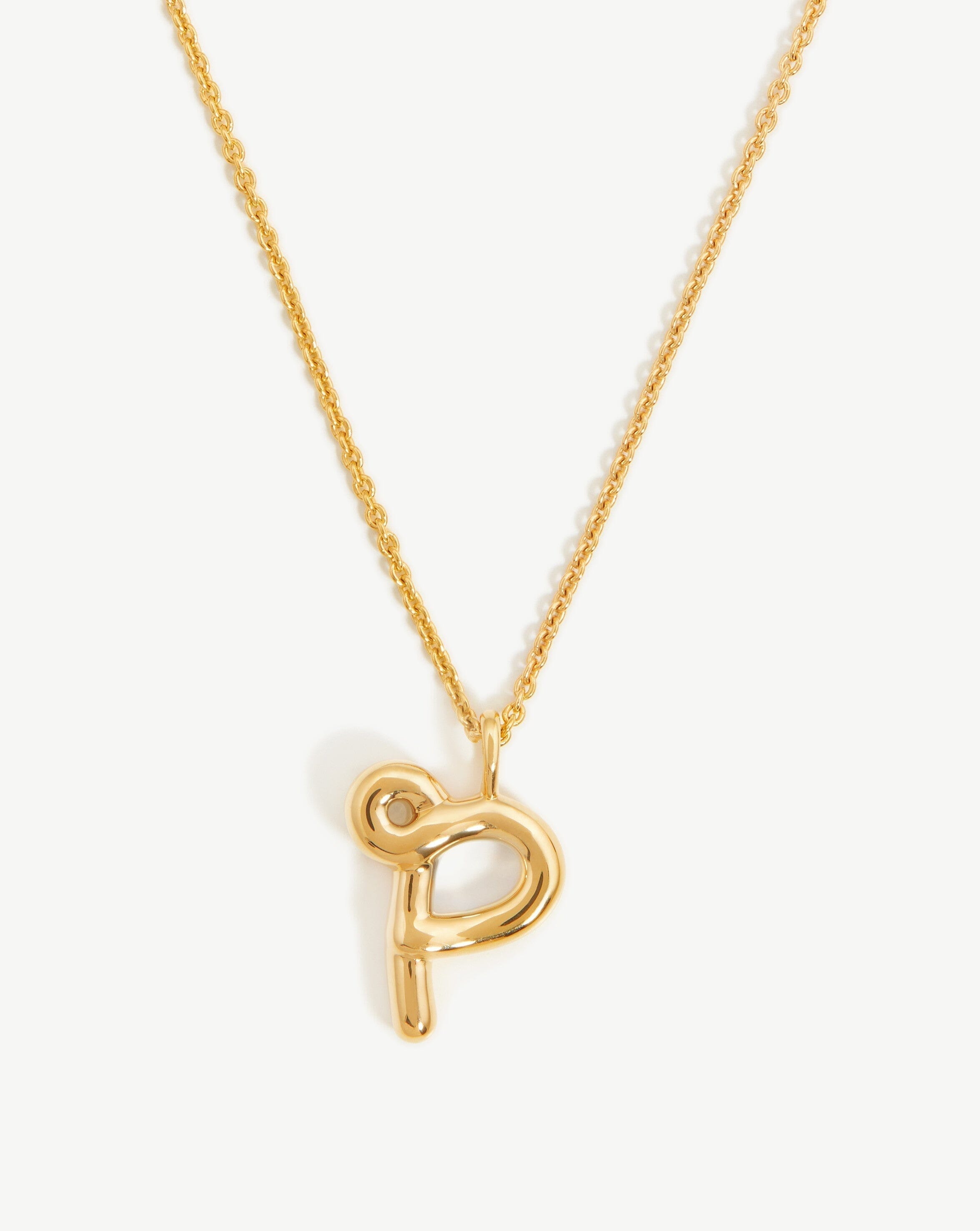 Elegant Curly Molten Initial Pendant Necklace - Personalized 18k Gold Vermeil Jewelry for Women | Perfect Gift for Birthday, Anniversary & Valentine's Day
