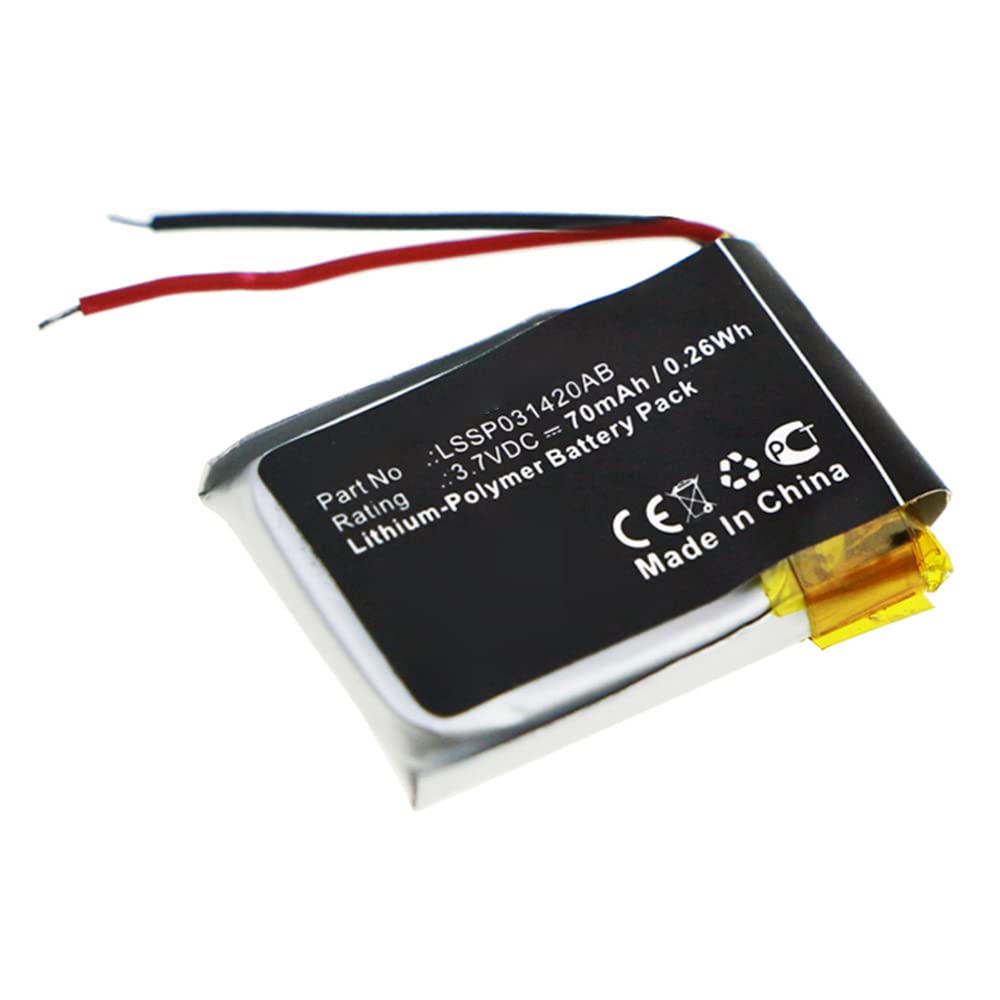 Synergy Digital Smartwatch Battery Replacement for Fitbit LSSP031420AB - 3.7V 70mAh Li-Polymer High Capacity Battery - Perfect for Fitbit LSSP031420AB Smartwatch - Ideal for Fitness Tracking, Daily Use & Extended Wear