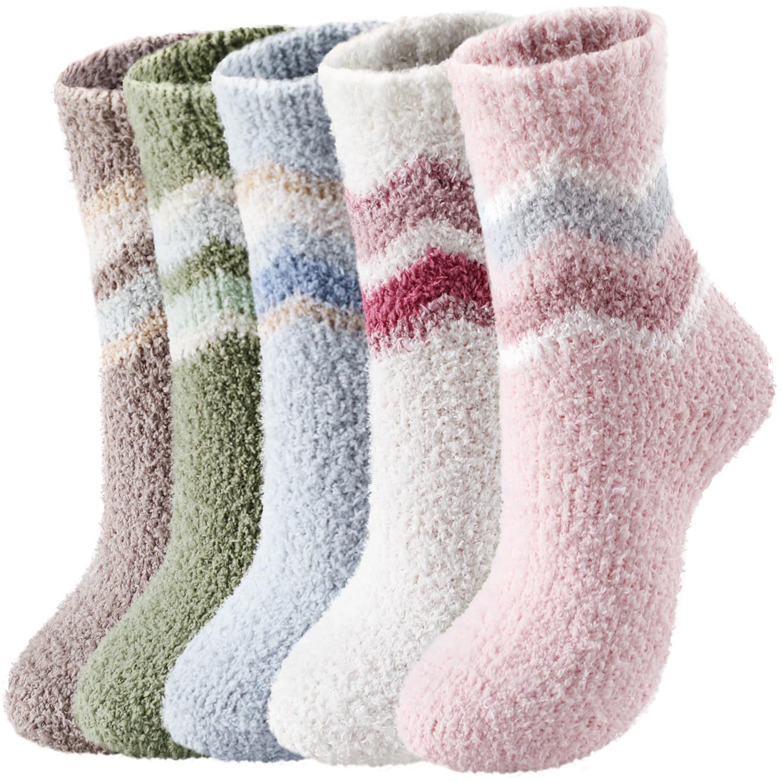 Women's Fuzzy Slipper Socks - Ultra Soft & Warm Cozy Winter Socks for Indoor & Outdoor Use - Perfect for Lounging, Sleeping and Cold Weather Comfort