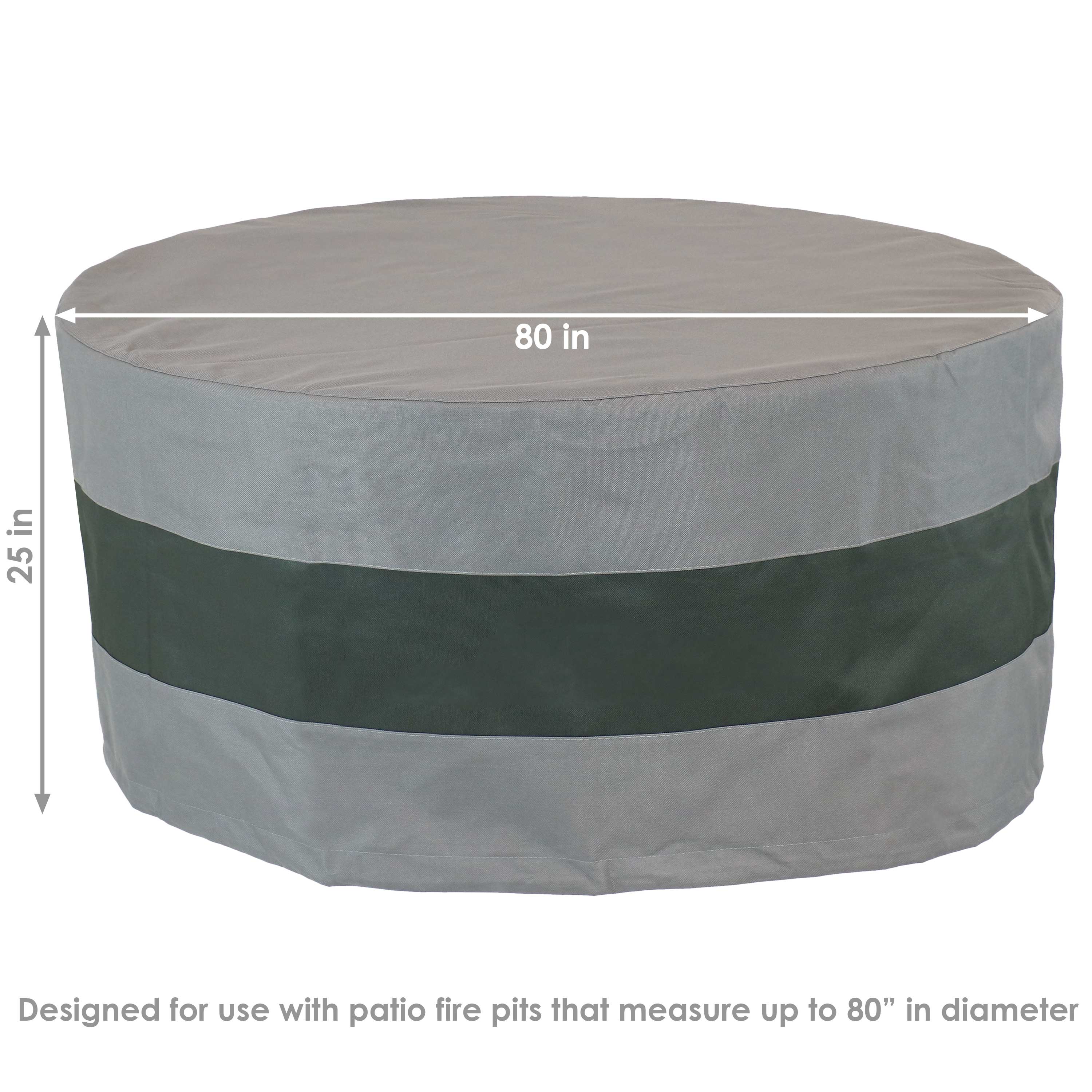 UV-Resistant Round Fire Pit Cover for Outdoor Use – Durable Weatherproof Protection for Patio, Deck, and Backyard