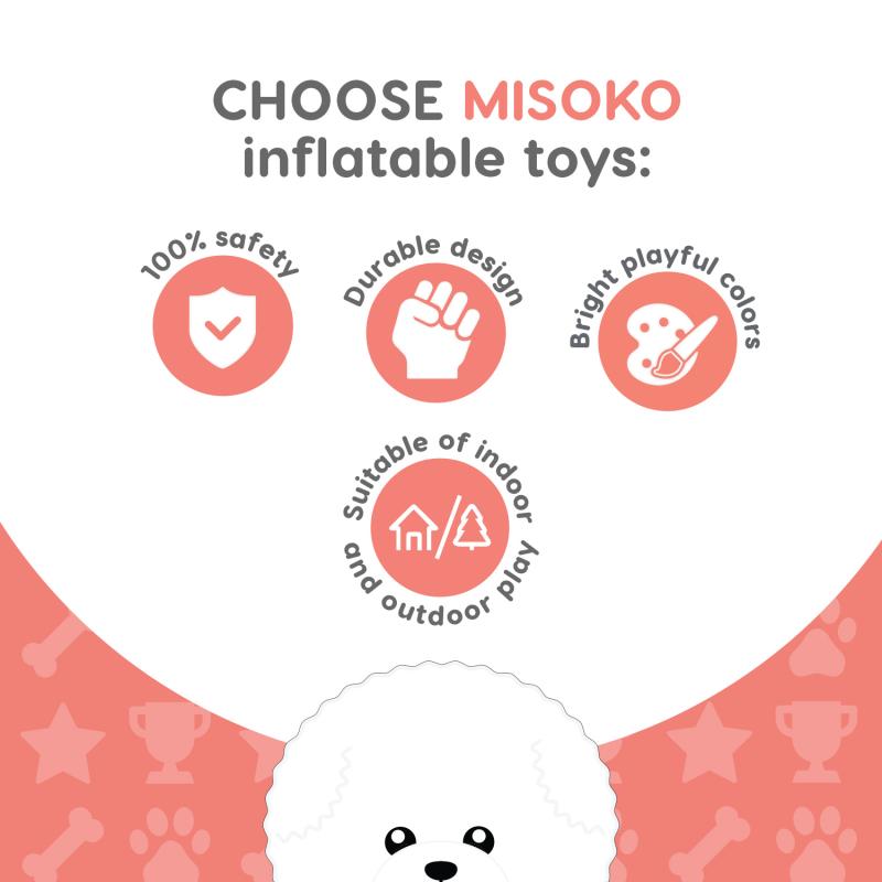 Misoko Interactive Pet Toy for Dogs & Cats - Durable Chew Toy with Squeaker - Perfect for Indoor & Outdoor Playtime