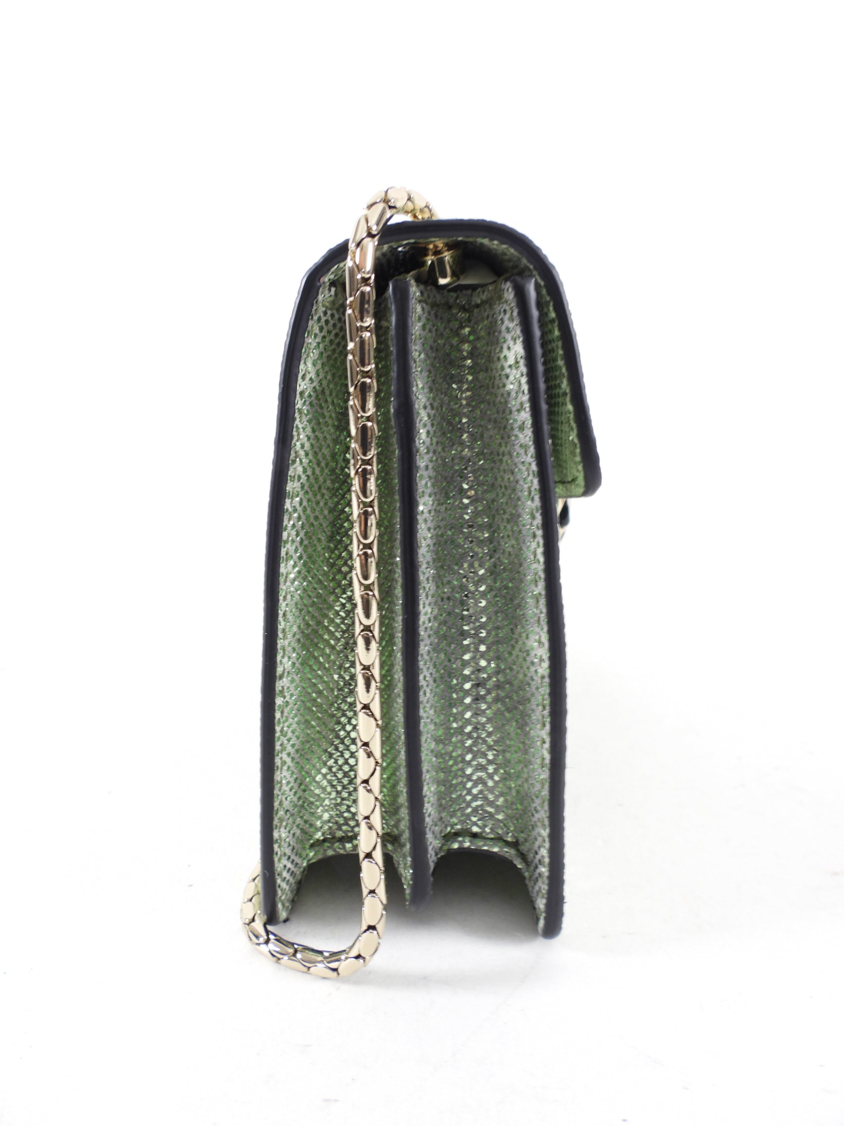 Bulgari Mini Metallic Green Serpenti Forever Crossbody Bag - Luxury Designer Handbag for Women | Perfect for Evening Parties, Date Nights & Special Occasions