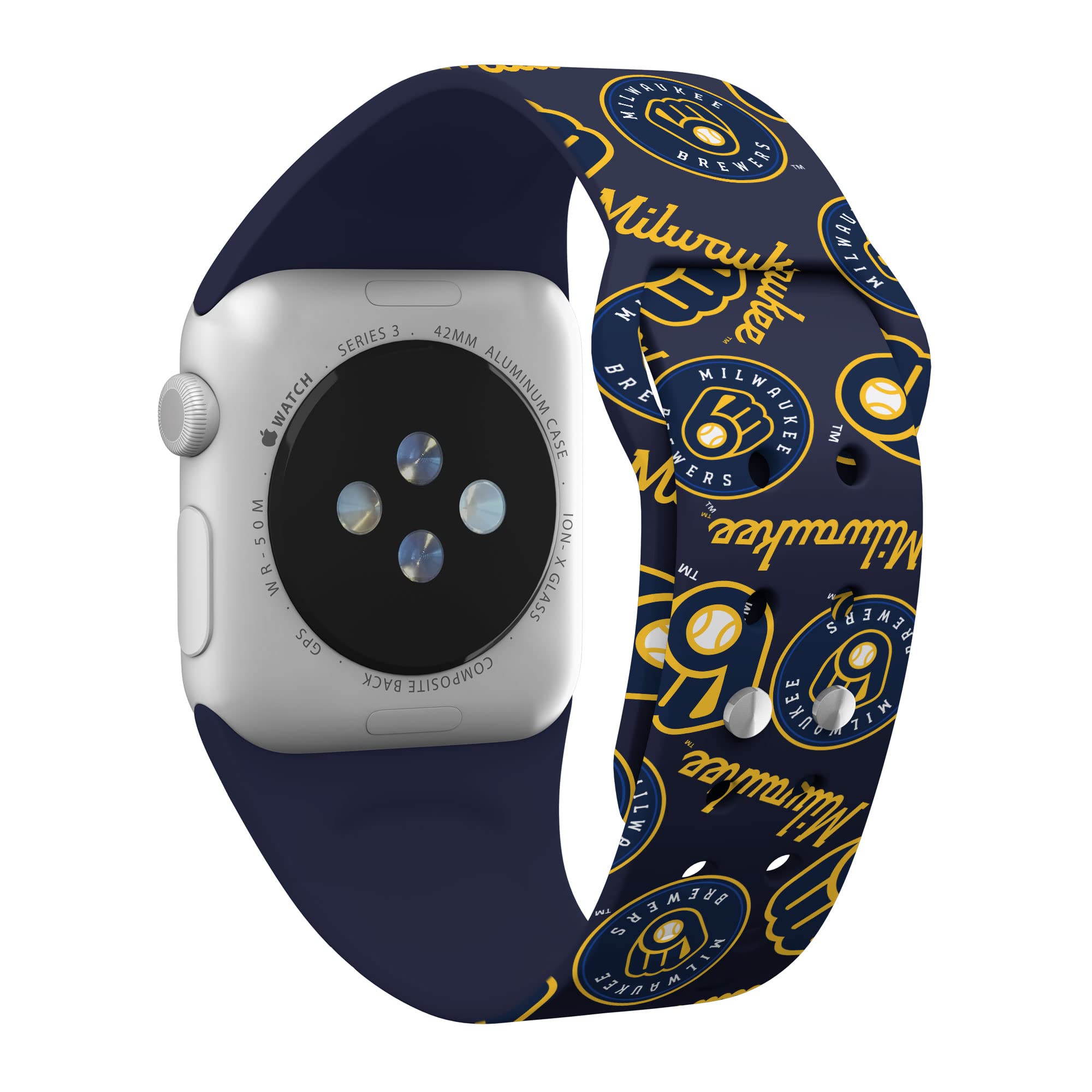 Milwaukee Brewers HD Game Time Watch Band for Apple Watch - Durable Sports Strap for Baseball Fans & Active Lifestyles